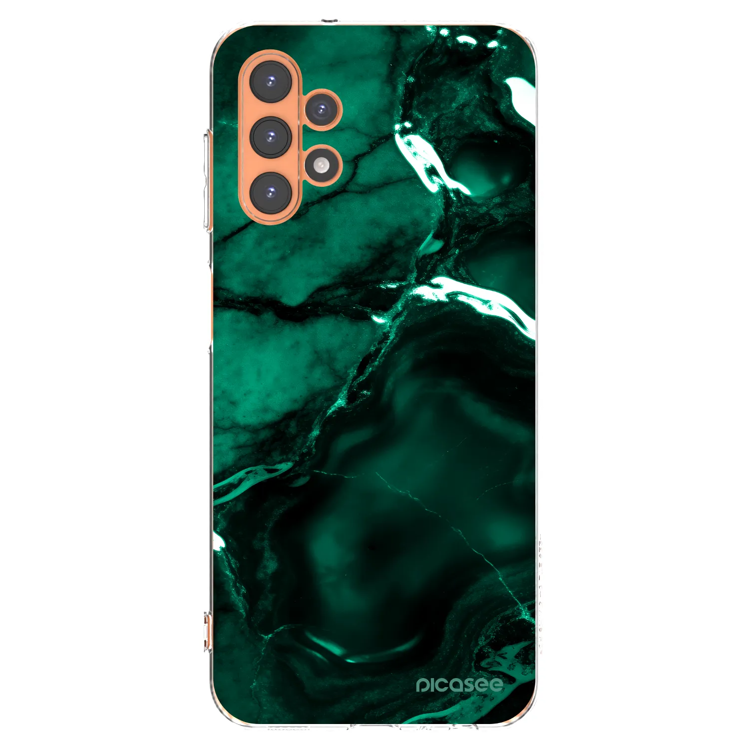 Picasee silikónový prehľadný obal pre Samsung Galaxy A13 4G A135 - Dark emerald