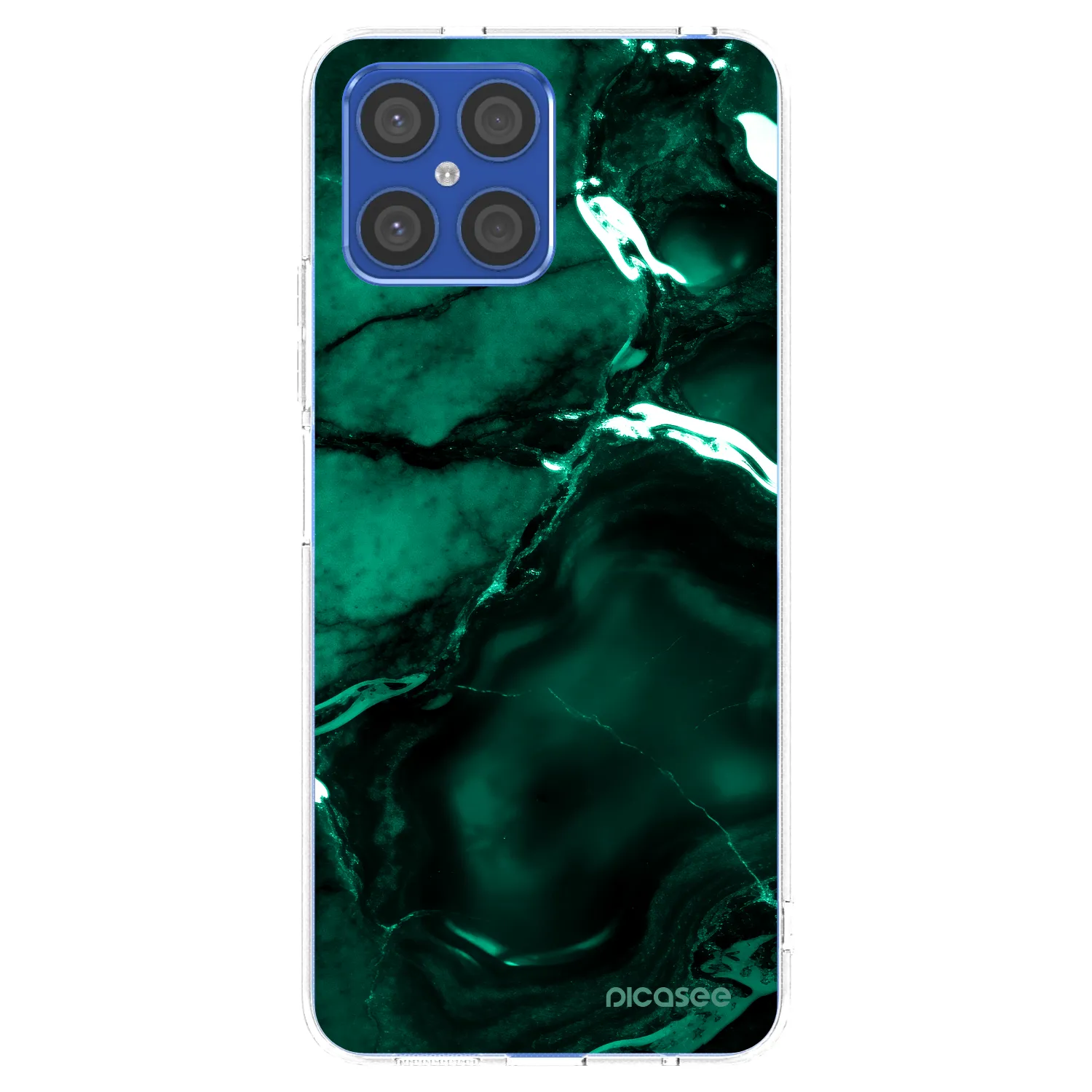 Picasee silikónový prehľadný obal pre Honor X8 4G - Dark emerald