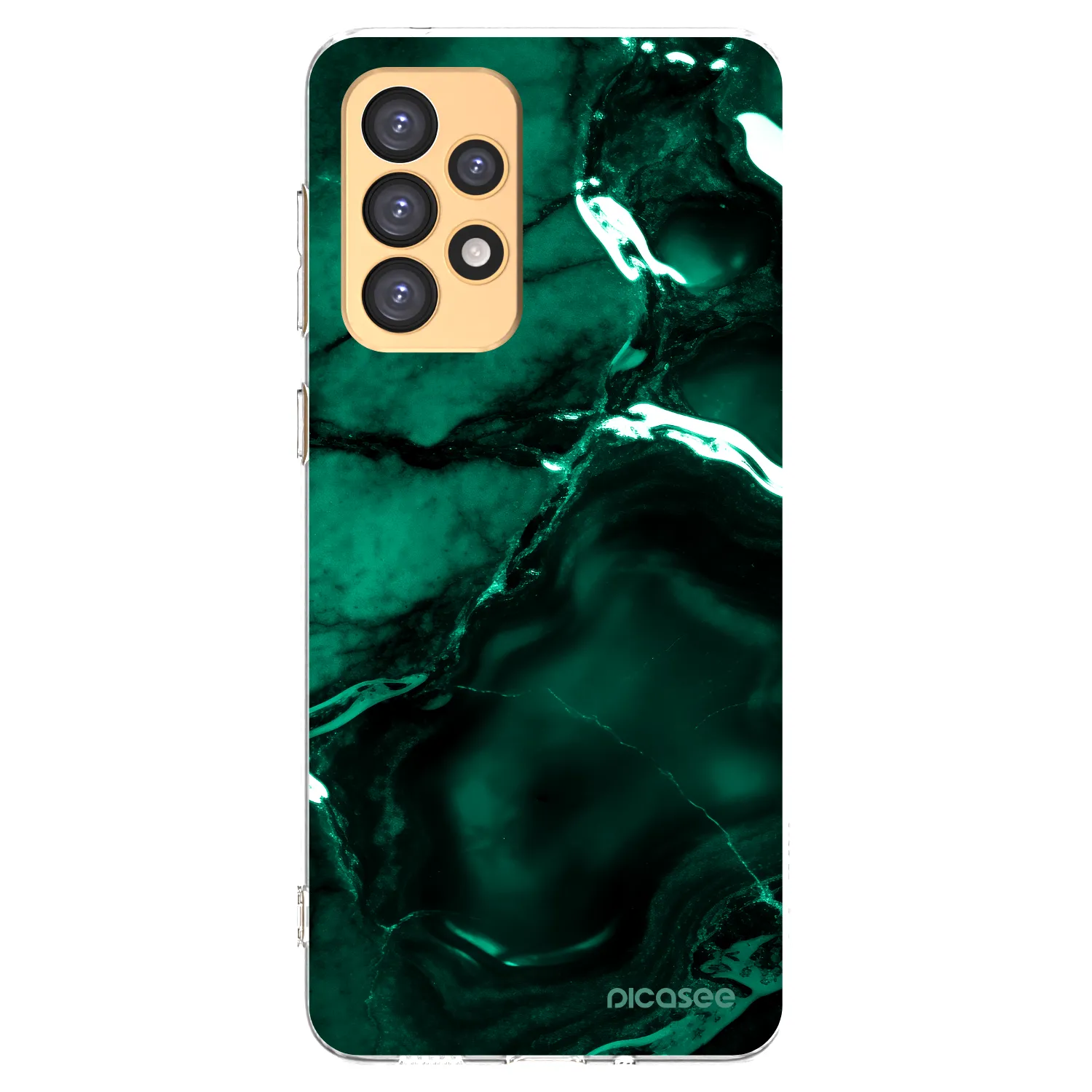Picasee silikónový prehľadný obal pre Samsung Galaxy A33 5G A336 - Dark emerald