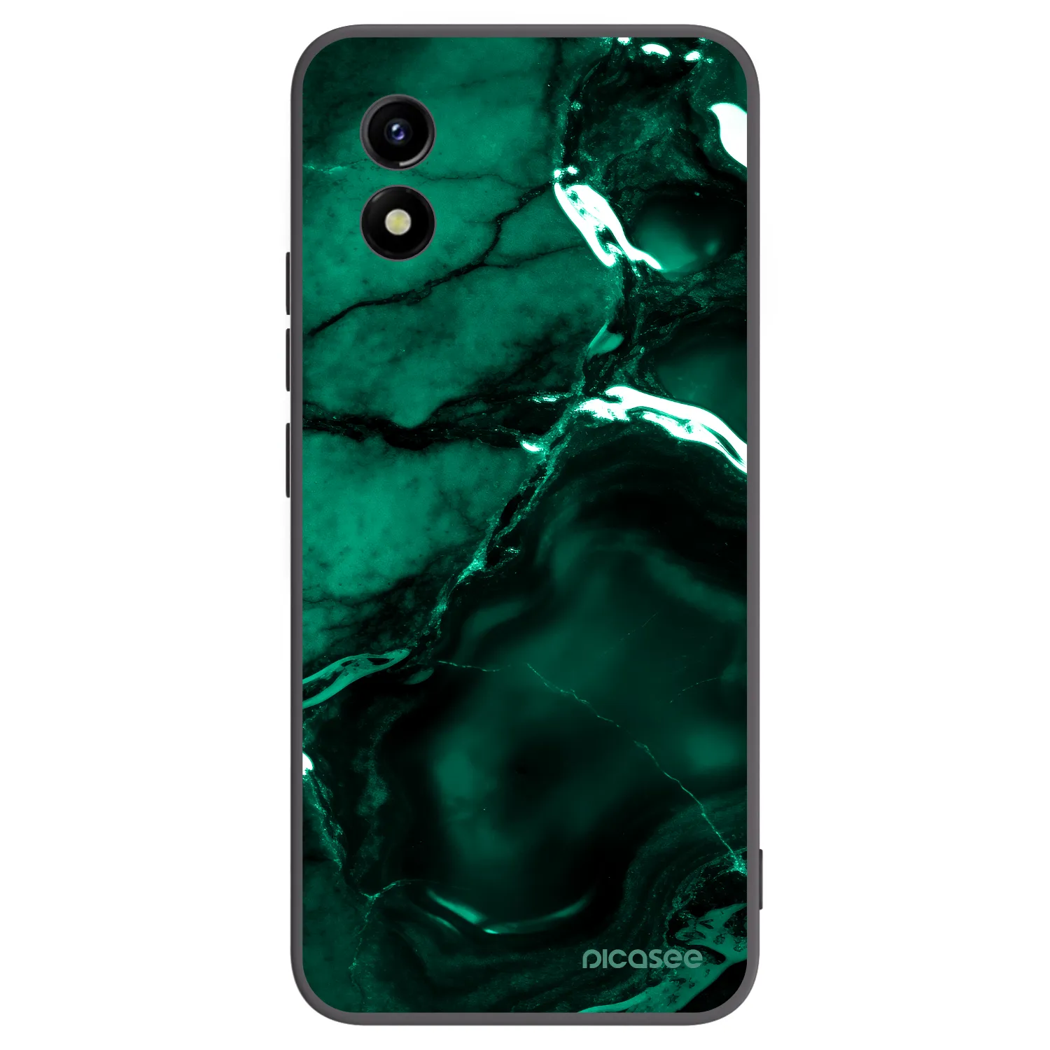 Picasee silikónový čierny obal pre Vivo Y01 - Dark emerald