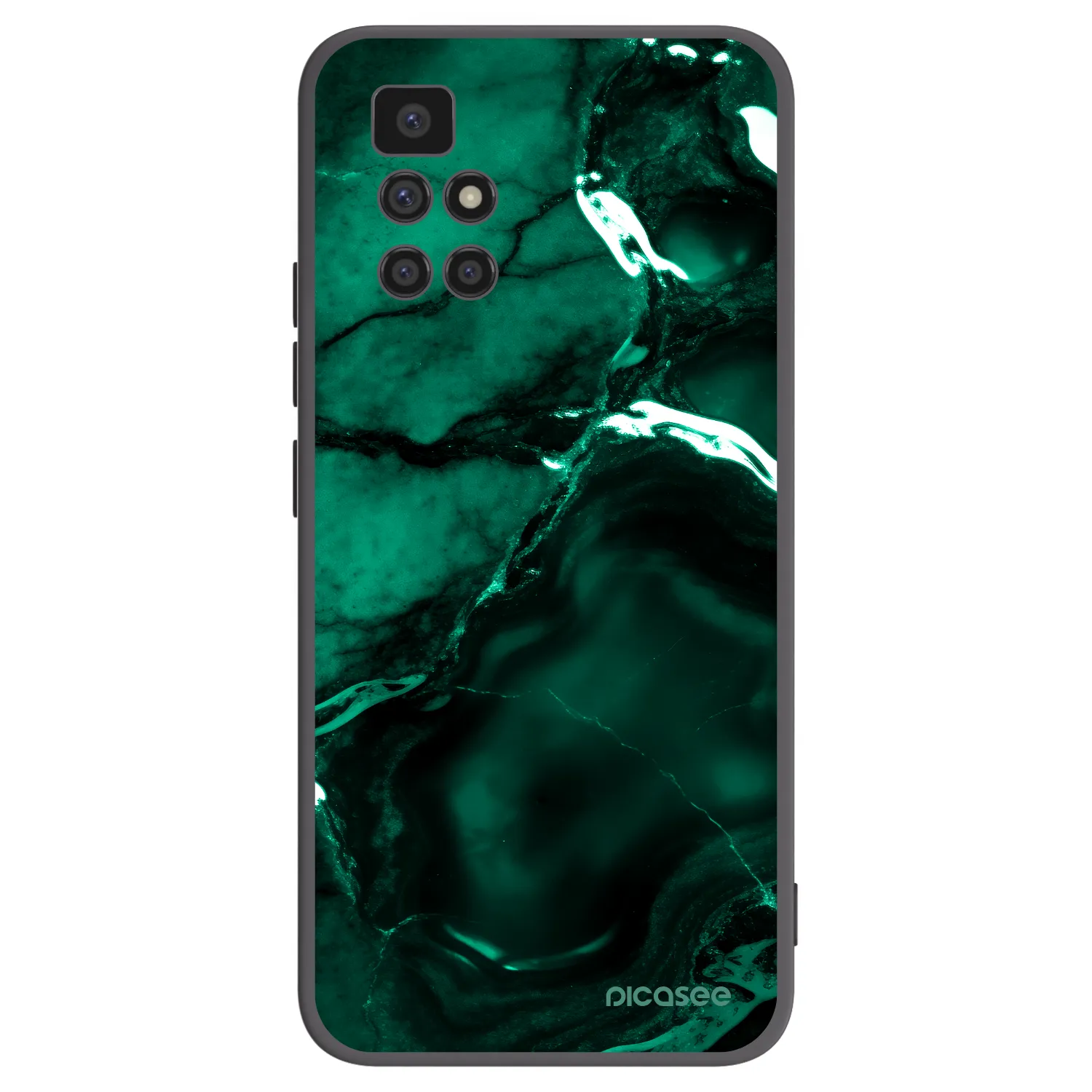 Picasee silikónový čierny obal pre Xiaomi Redmi 10 (2022) - Dark emerald