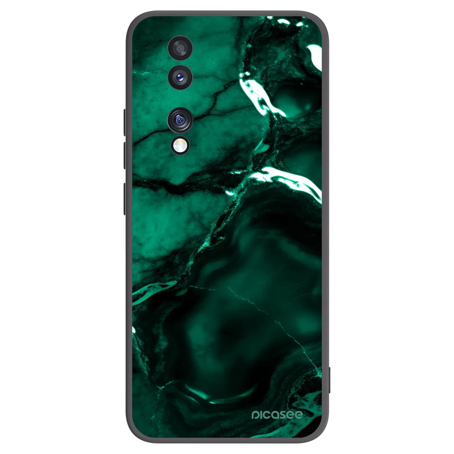 Picasee silikónový čierny obal pre Honor 70 - Dark emerald