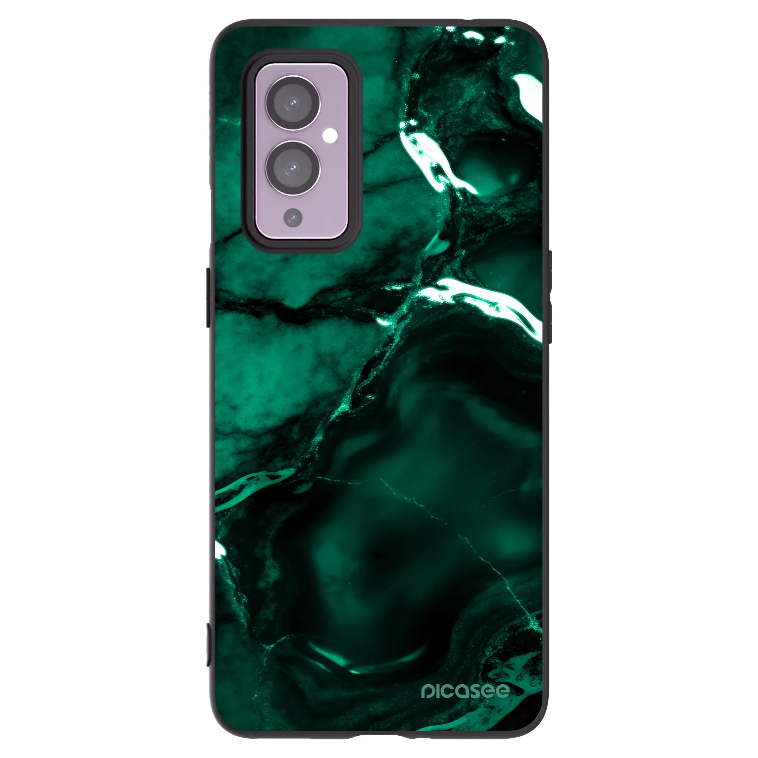 Picasee silikónový čierny obal pre OnePlus 9 - Dark emerald