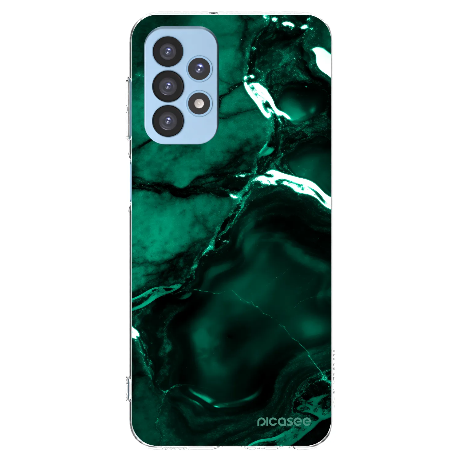 Picasee silikónový prehľadný obal pre Samsung Galaxy A23 A235F 4G - Dark emerald