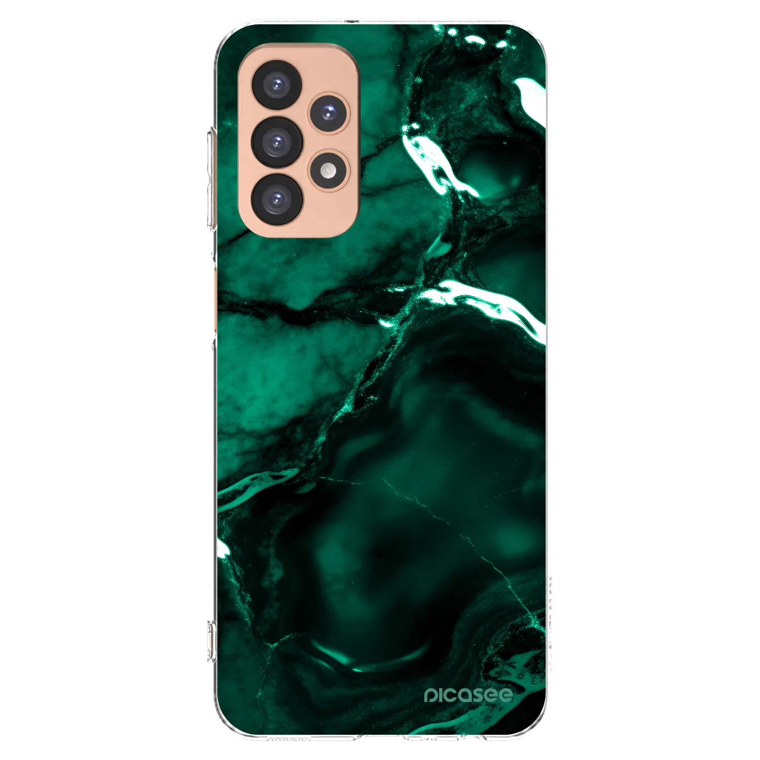 Picasee silikónový prehľadný obal pre Samsung Galaxy A23 A236B 5G - Dark emerald