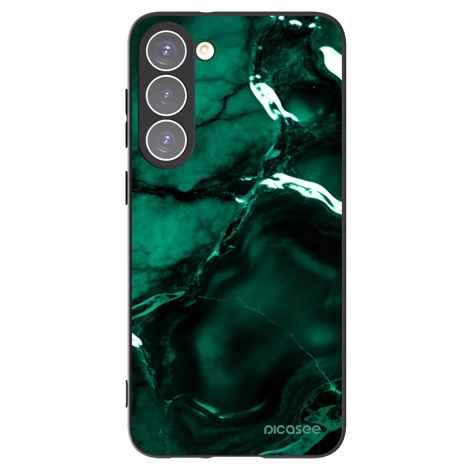 Picasee silikónový čierny obal pre Samsung Galaxy S23+ 5G - Dark emerald