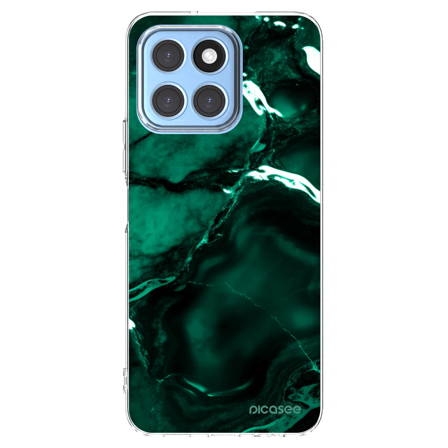 Picasee silikónový prehľadný obal pre Honor X8 5G - Dark emerald