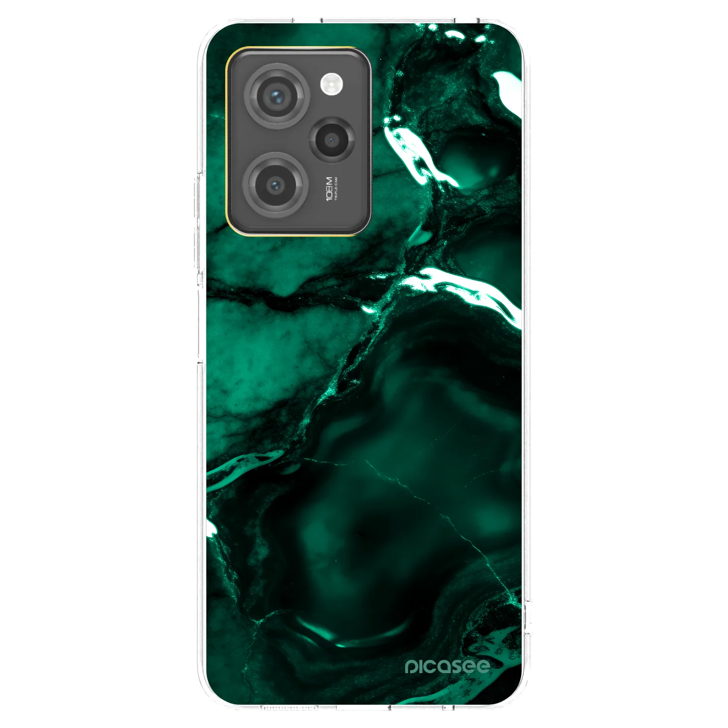 Picasee silikónový čierny obal pre Xiaomi Poco X5 Pro - Dark emerald