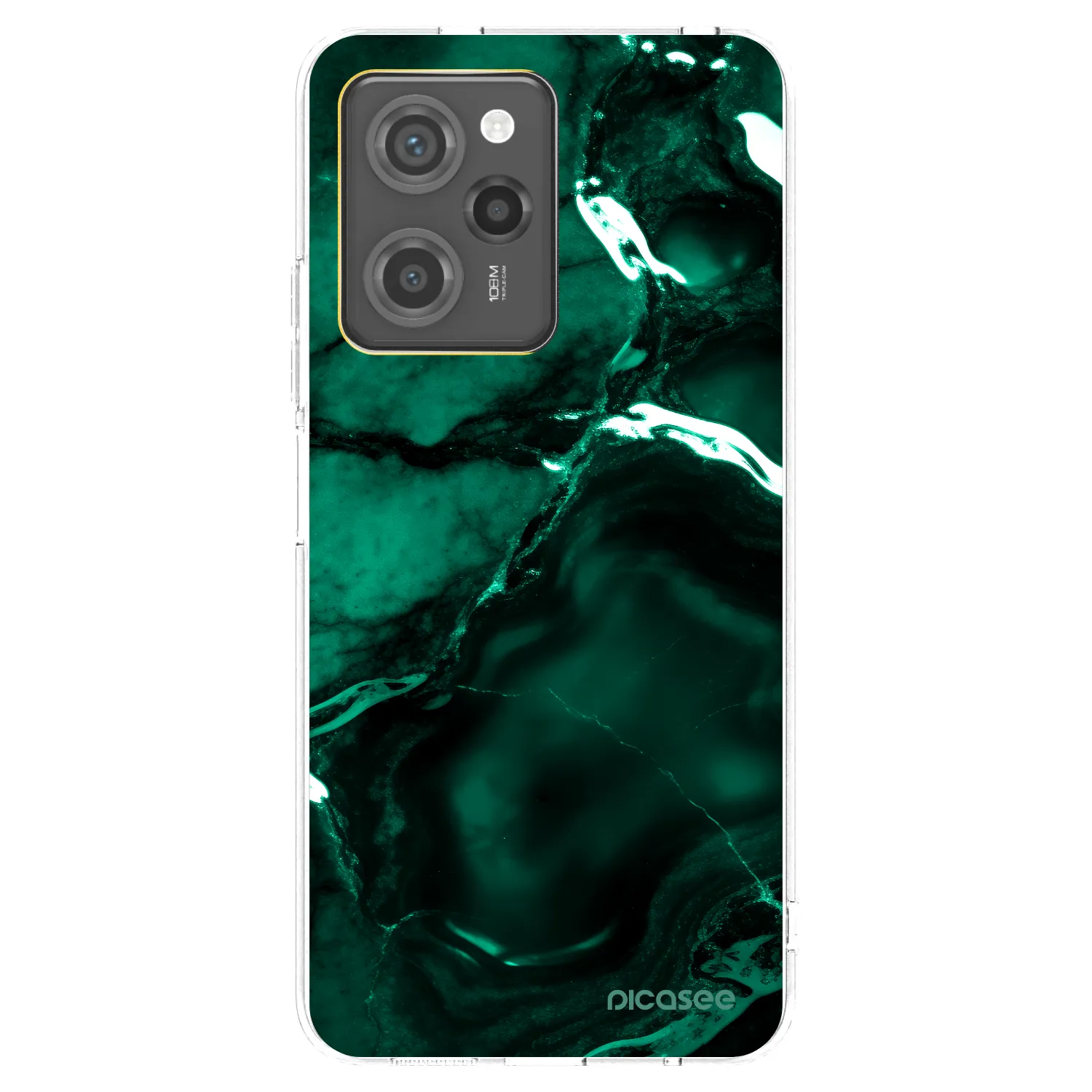 Picasee silikónový prehľadný obal pre Xiaomi Poco X5 Pro - Dark emerald