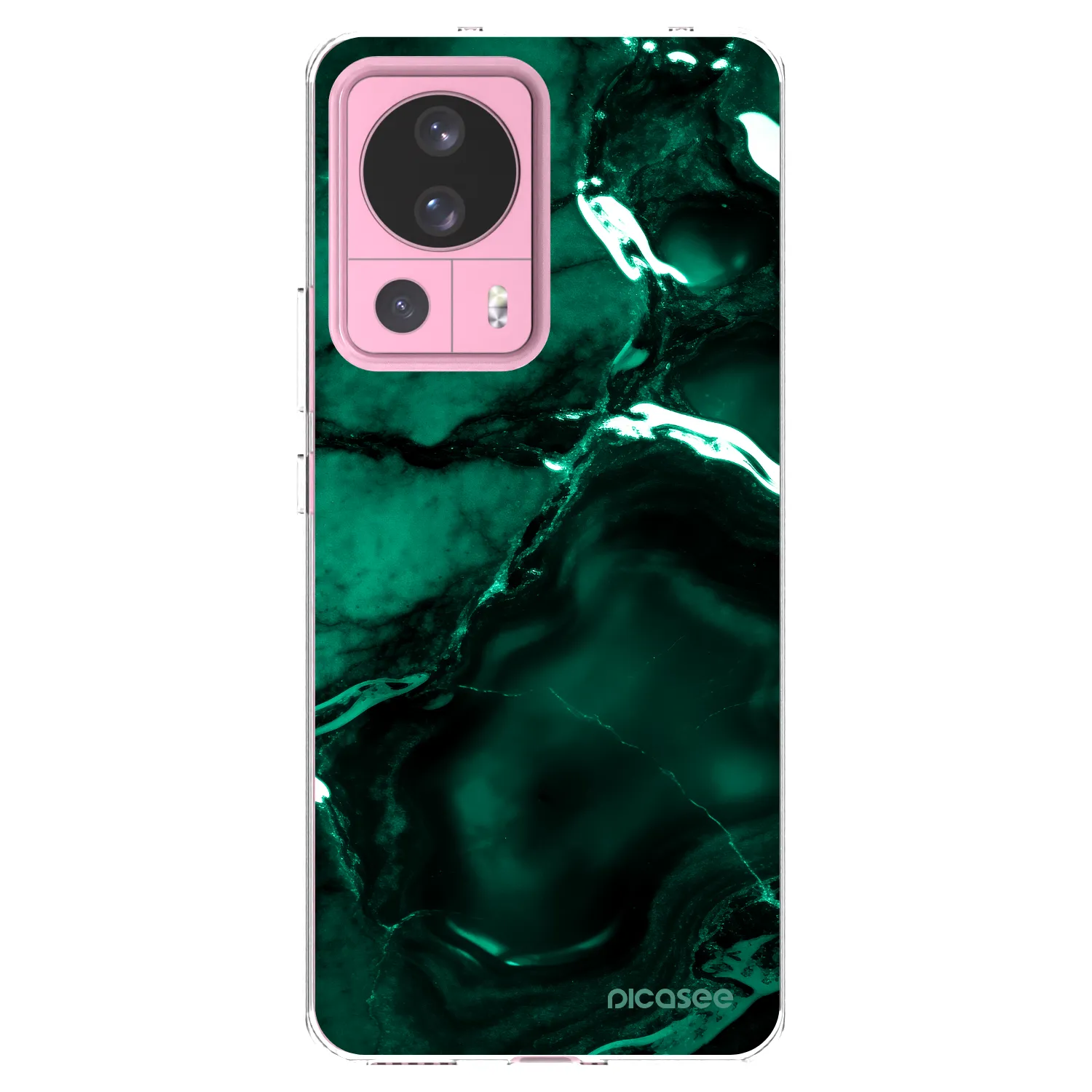Picasee silikónový prehľadný obal pre Xiaomi 13 Lite - Dark emerald