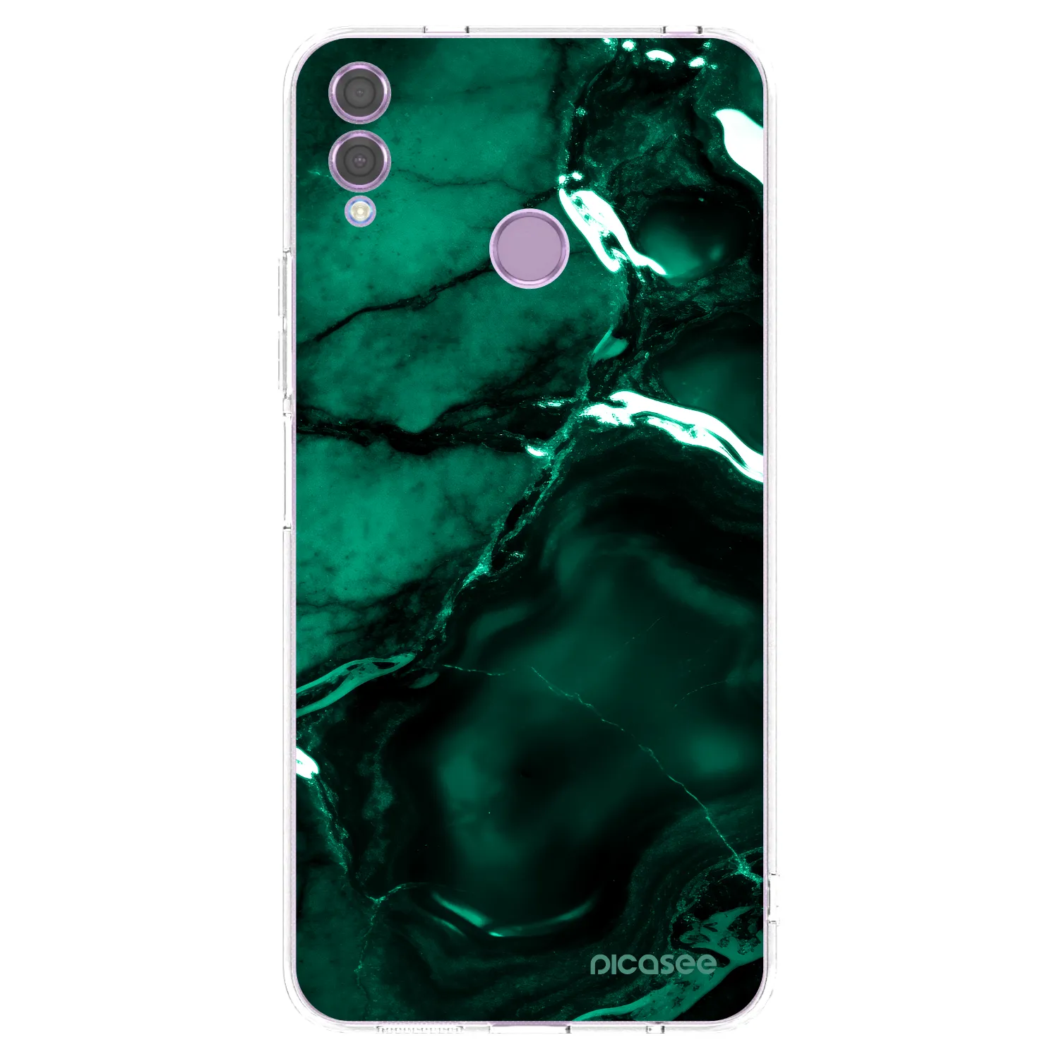 Picasee silikónový prehľadný obal pre Honor 8X - Dark emerald
