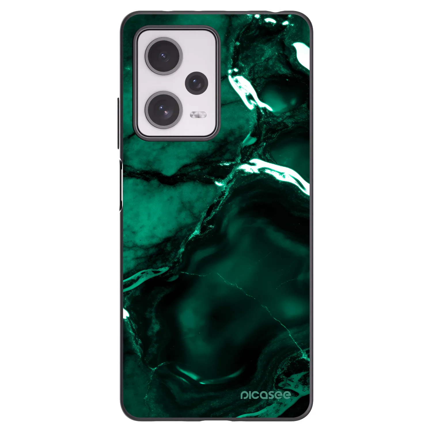 Picasee silikónový čierny obal pre Xiaomi Redmi Note 12 Pro+ 5G - Dark emerald
