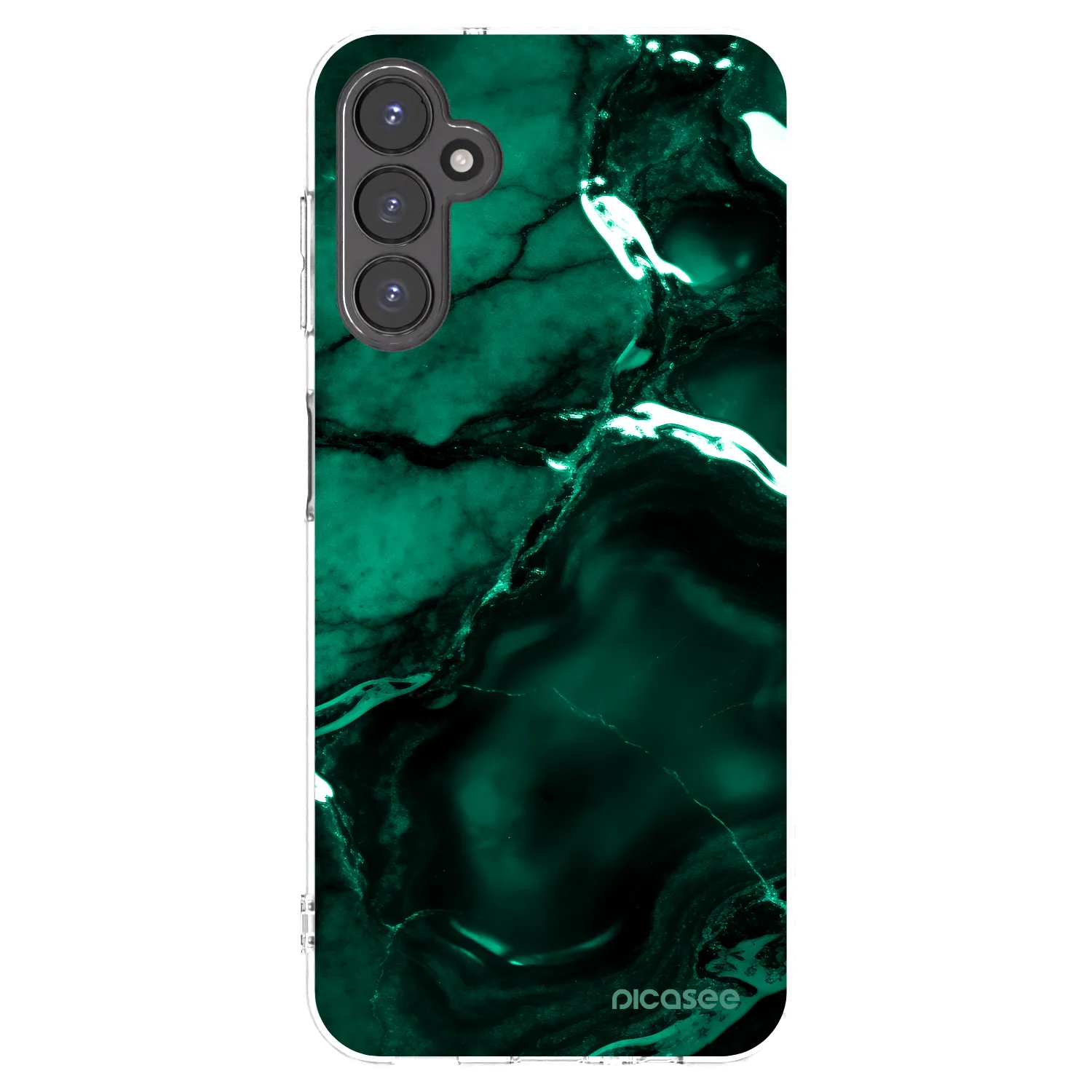 Picasee silikónový prehľadný obal pre Samsung Galaxy A14 5G A146P - Dark emerald