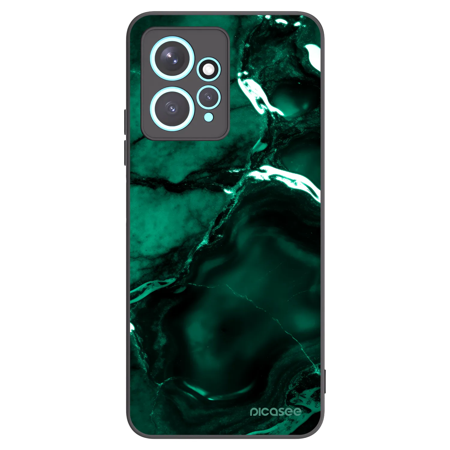 Picasee silikónový čierny obal pre Xiaomi Redmi Note 12 4G - Dark emerald