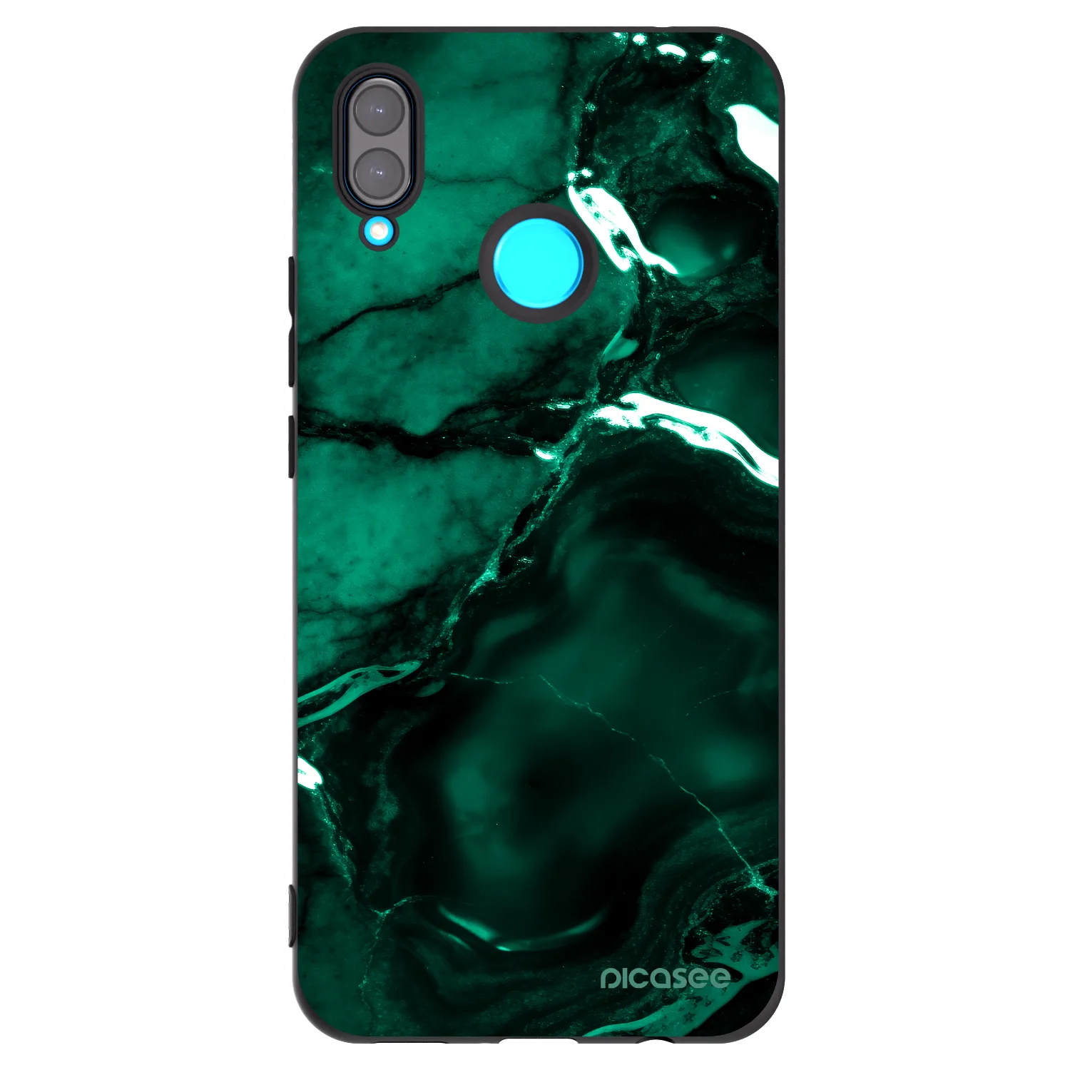 Picasee silikónový čierny obal pre Huawei Nova 3 - Dark emerald