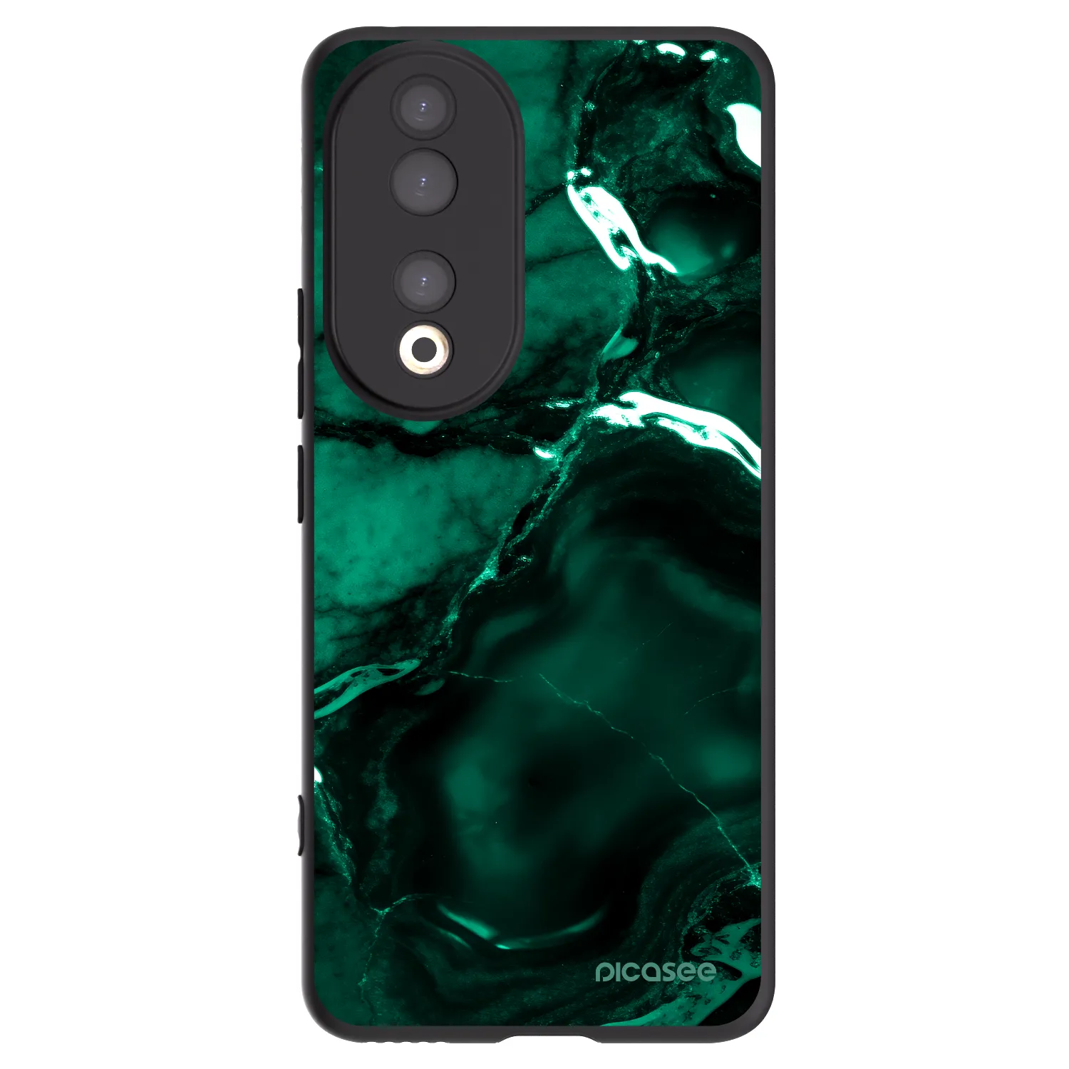 Picasee silikónový čierny obal pre Honor 90 5G - Dark emerald