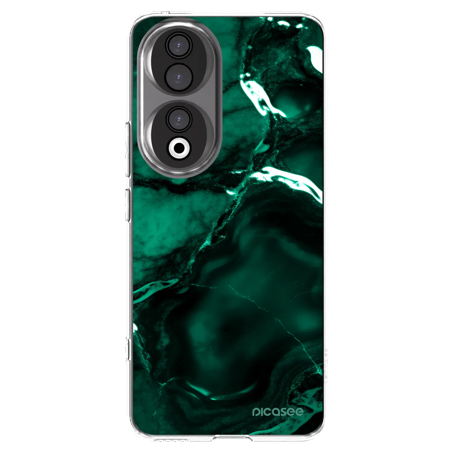 Picasee silikónový prehľadný obal pre Honor 90 5G - Dark emerald