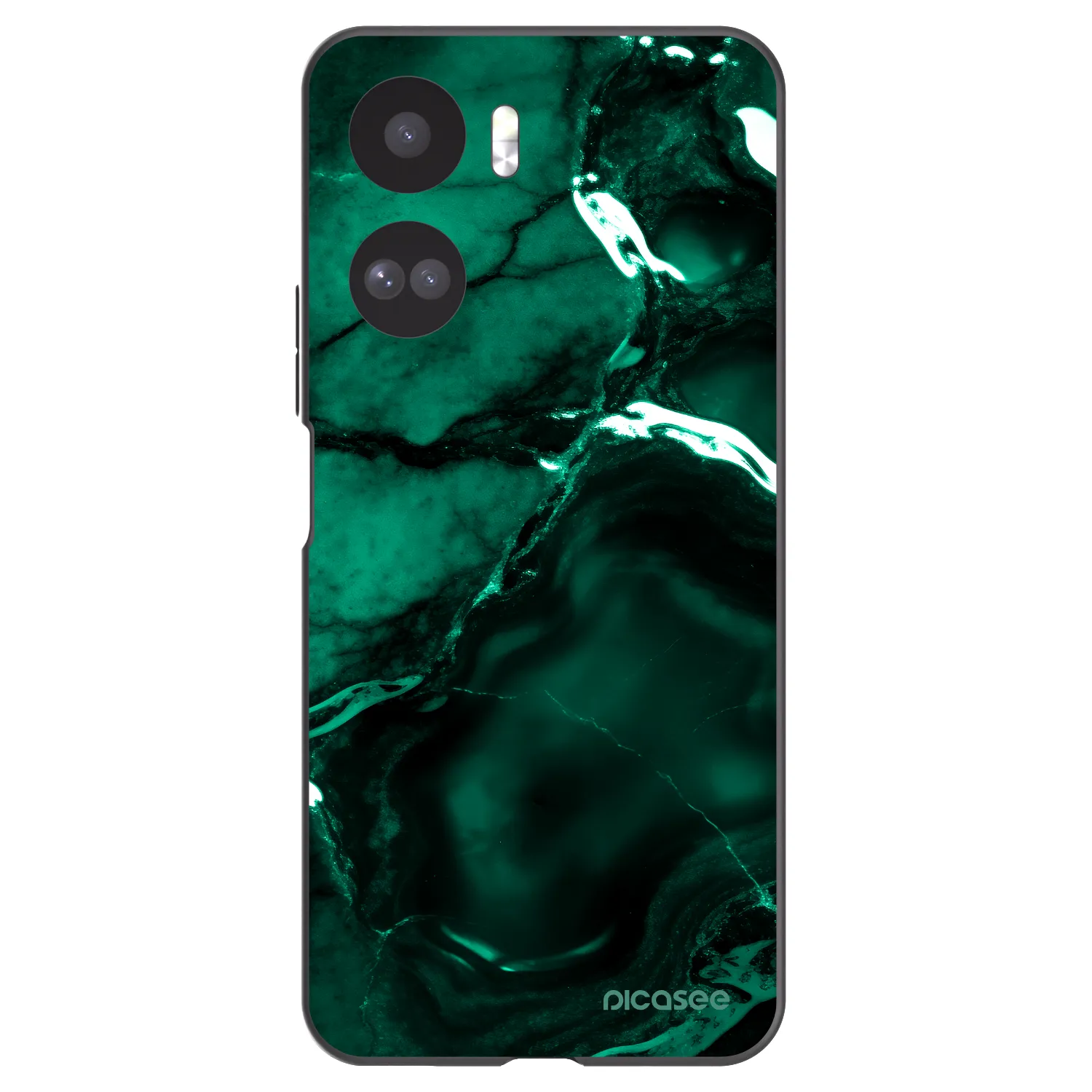 Picasee silikónový čierny obal pre Honor 90 Lite 5G - Dark emerald