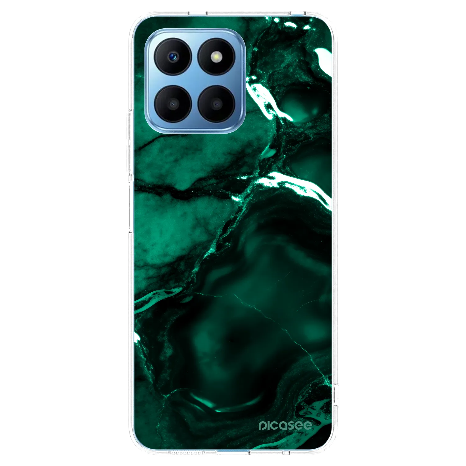 Picasee silikónový prehľadný obal pre Honor 70 Lite - Dark emerald