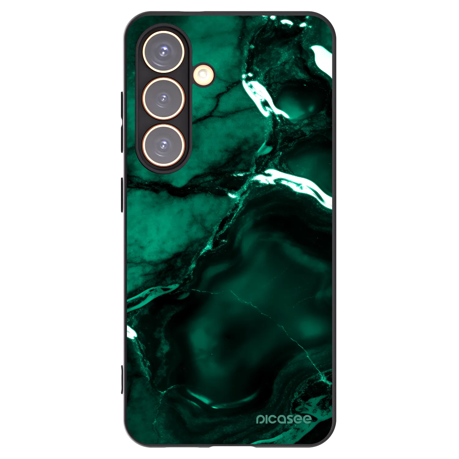 Picasee silikónový čierny obal pre Samsung Galaxy S24 S921B 5G - Dark emerald