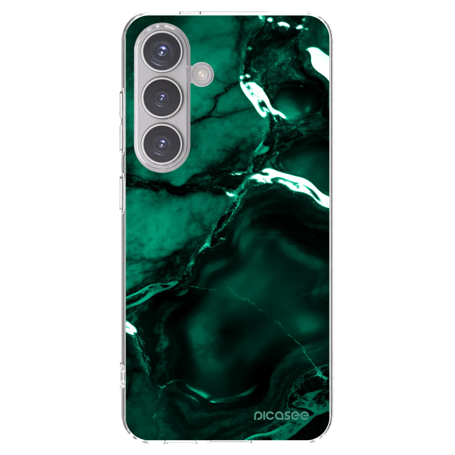 Picasee silikónový prehľadný obal pre Samsung Galaxy S24 S921B 5G - Dark emerald