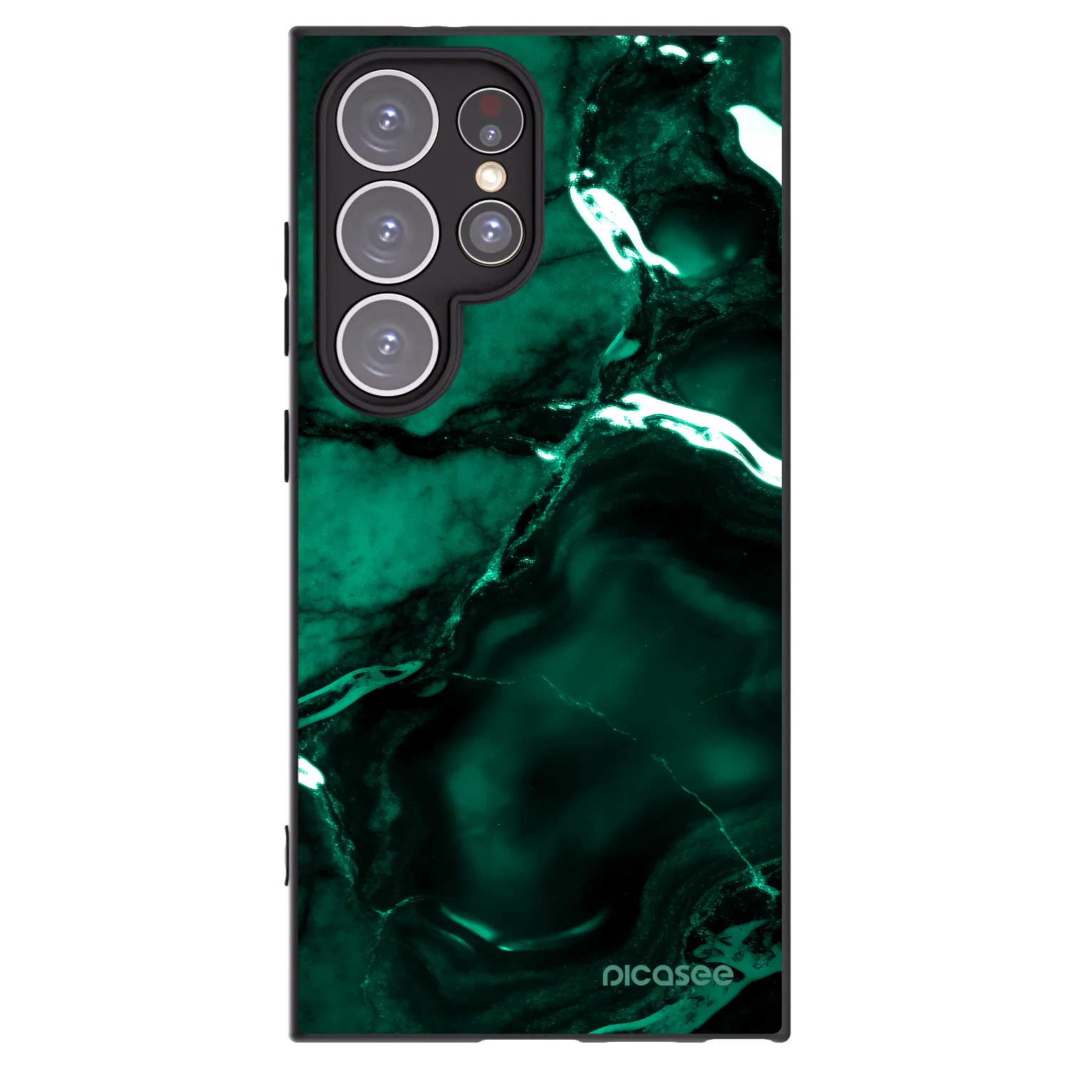 Picasee silikónový čierny obal pre Samsung Galaxy S24 Ultra S928B 5G - Dark emerald