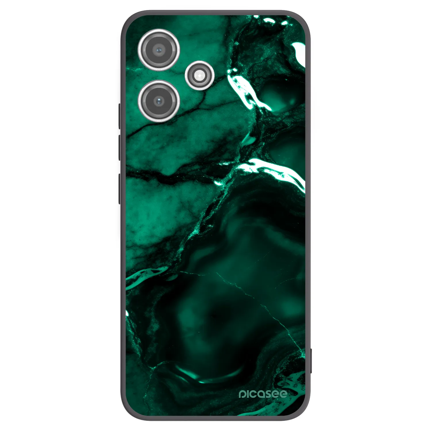 Picasee silikónový čierny obal pre Xiaomi Redmi 12 5G - Dark emerald