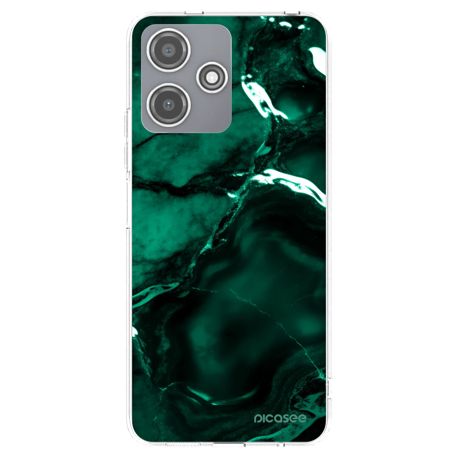 Picasee silikónový prehľadný obal pre Xiaomi Redmi 12 5G - Dark emerald