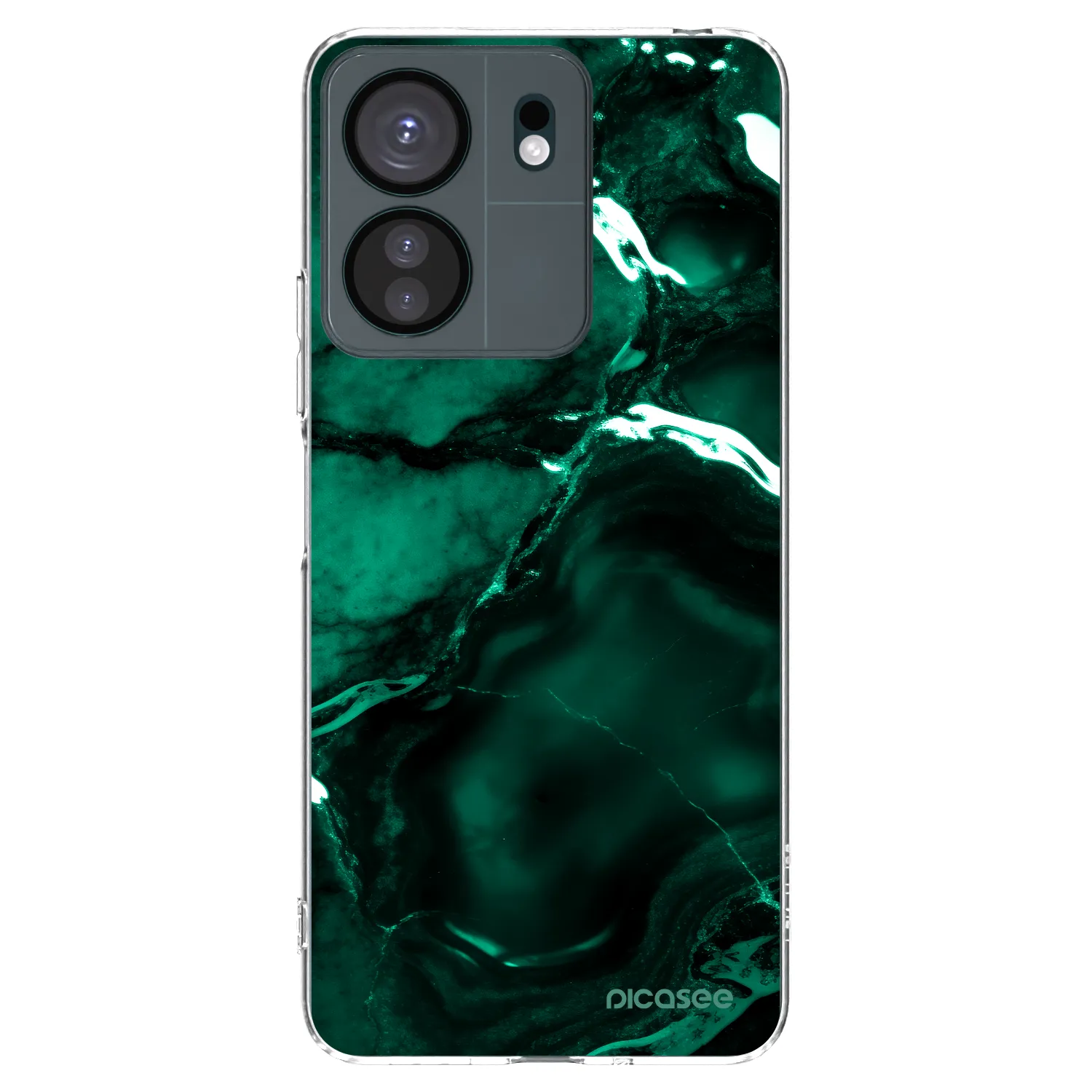 Picasee silikónový prehľadný obal pre Xiaomi Redmi 13C 4G - Dark emerald