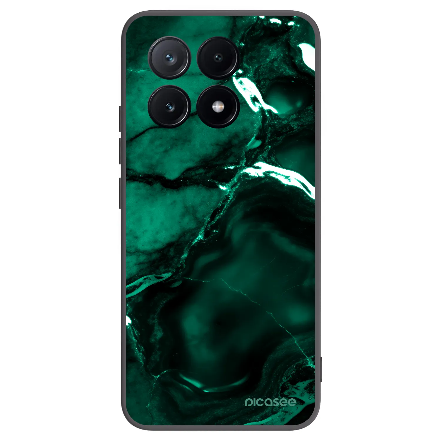 Picasee silikónový čierny obal pre Xiaomi Poco X6 Pro - Dark emerald