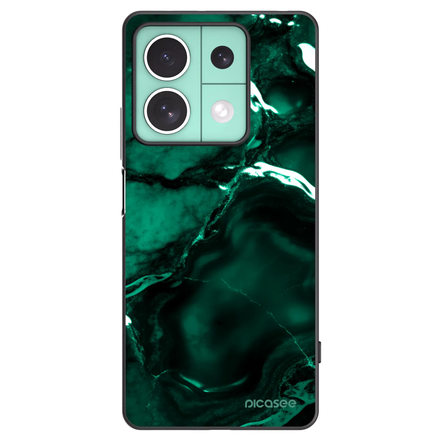 Picasee silikónový čierny obal pre Xiaomi Redmi Note 13 5G - Dark emerald