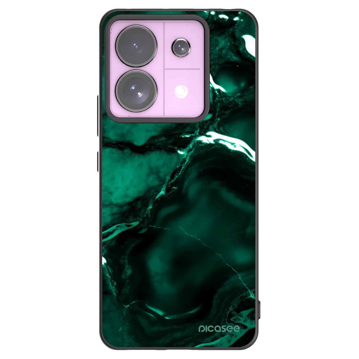 Picasee silikónový čierny obal pre Xiaomi Redmi Note 13 Pro 5G - Dark emerald