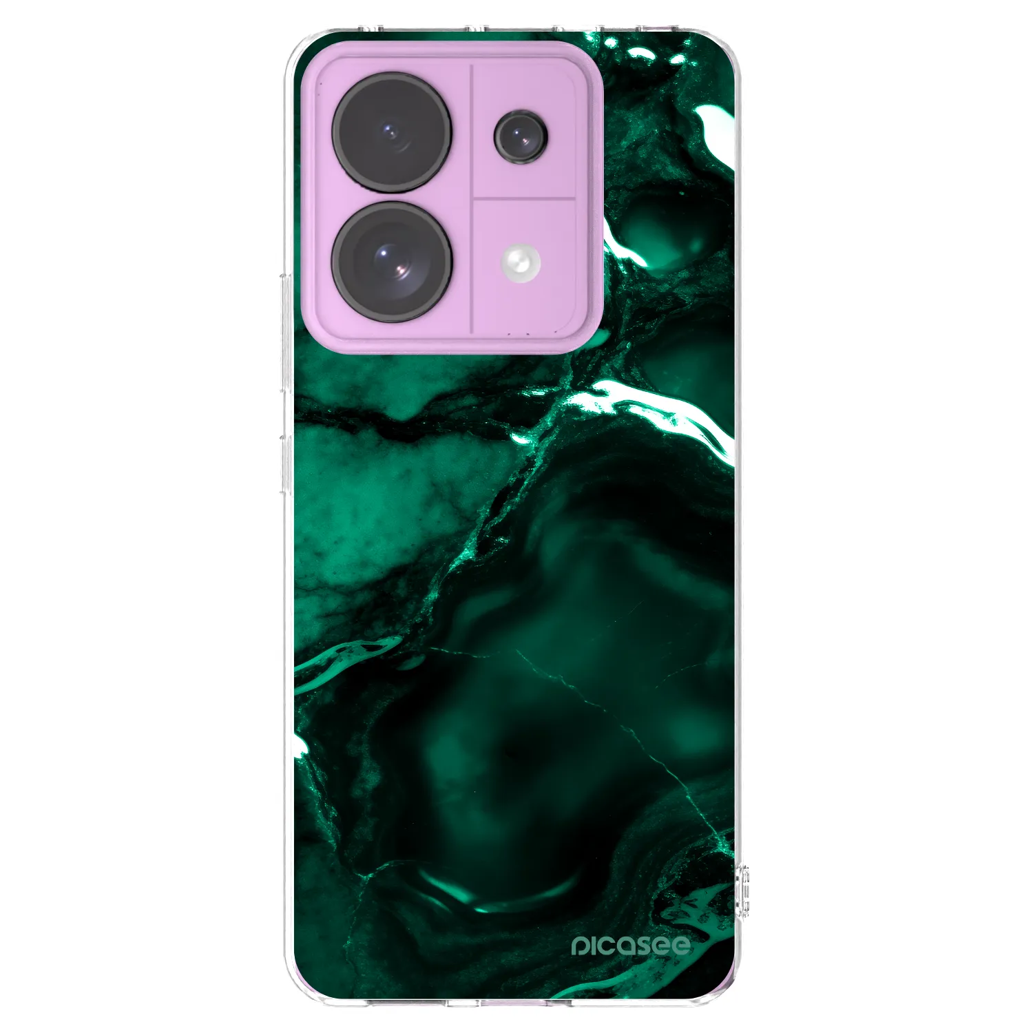 Picasee silikónový prehľadný obal pre Xiaomi Redmi Note 13 Pro 5G - Dark emerald