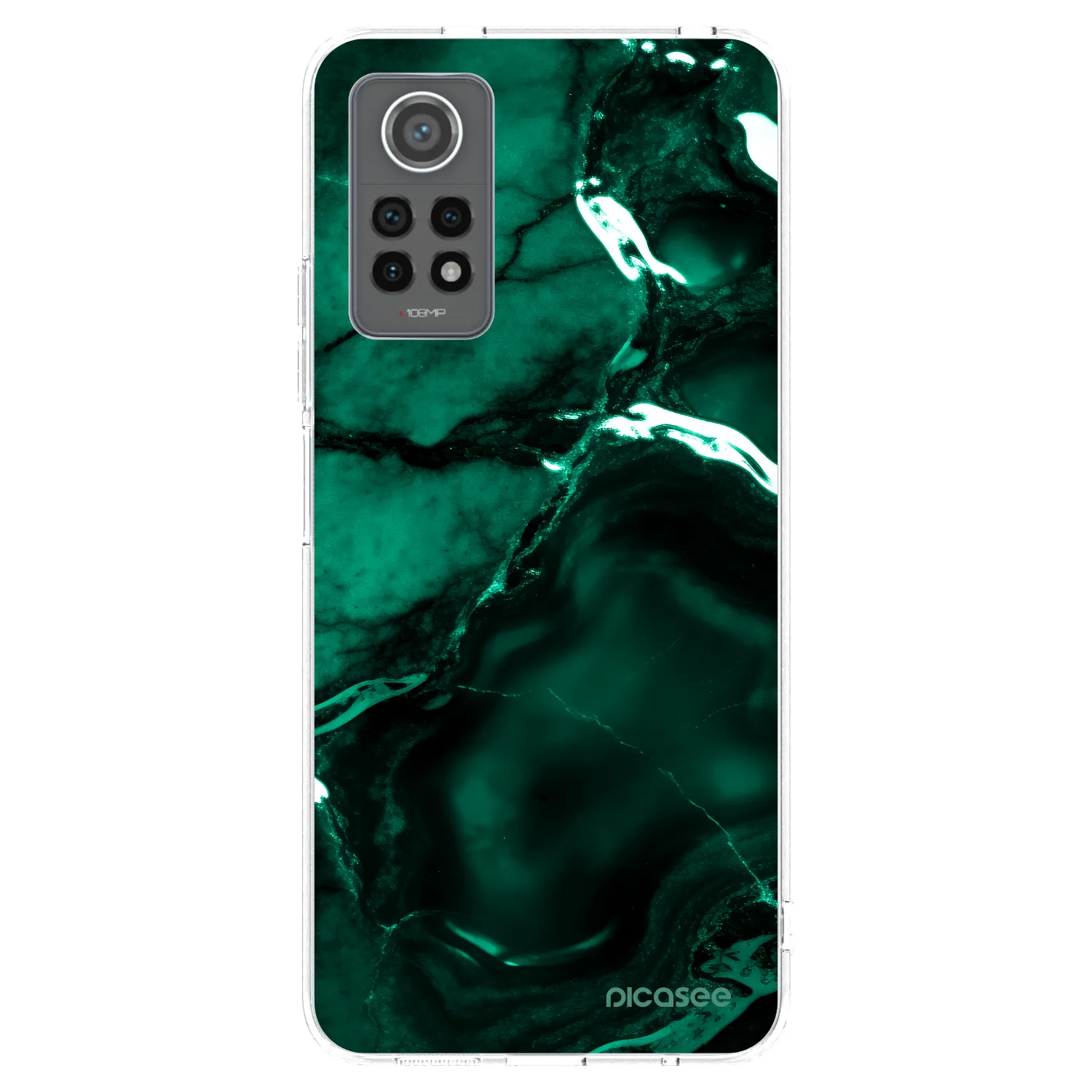 Picasee silikónový prehľadný obal pre Xiaomi Redmi Note 12 Pro 4G - Dark emerald