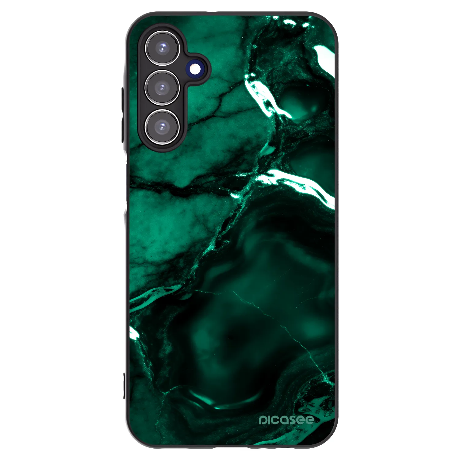 Picasee silikónový čierny obal pre Samsung Galaxy A15 A156B 5G - Dark emerald