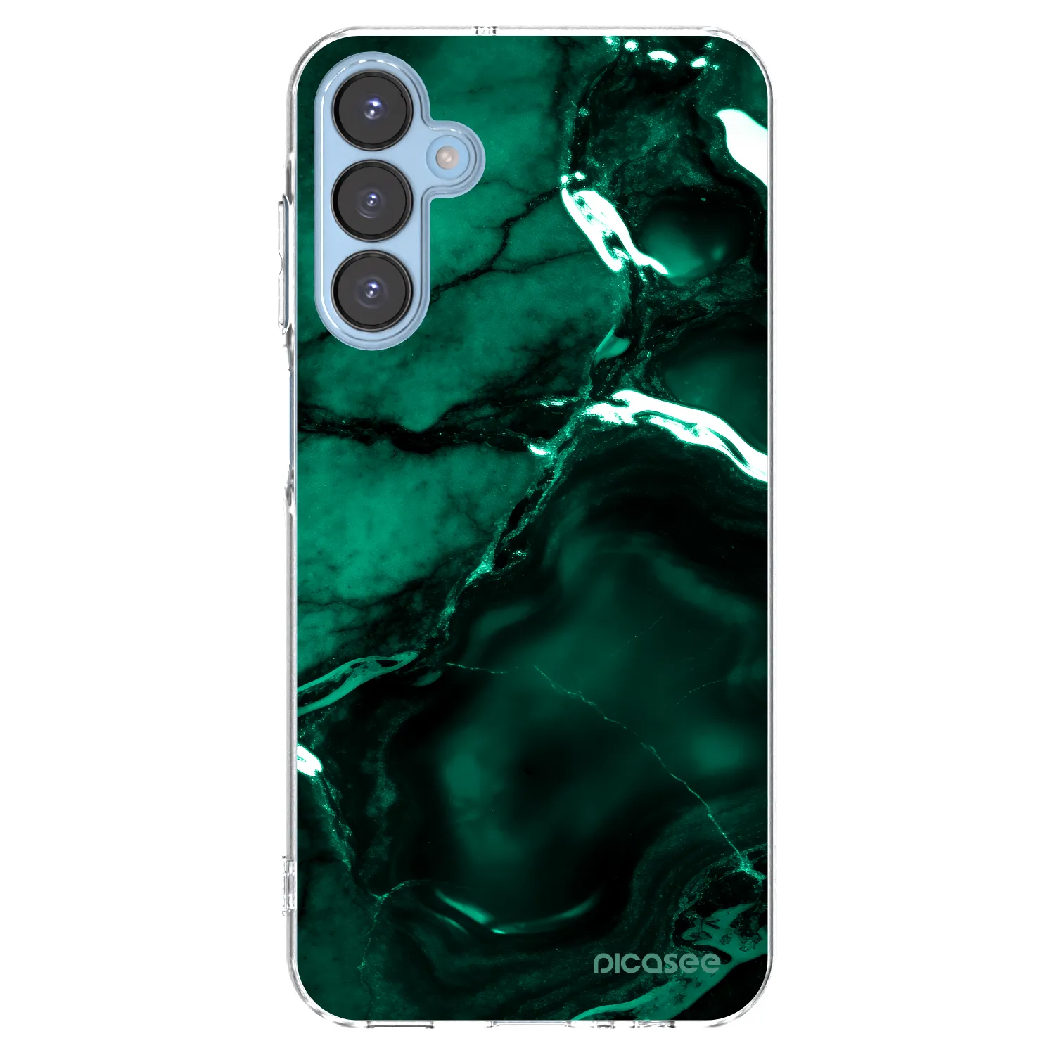 Picasee silikónový prehľadný obal pre Samsung Galaxy A15 A156B 5G - Dark emerald