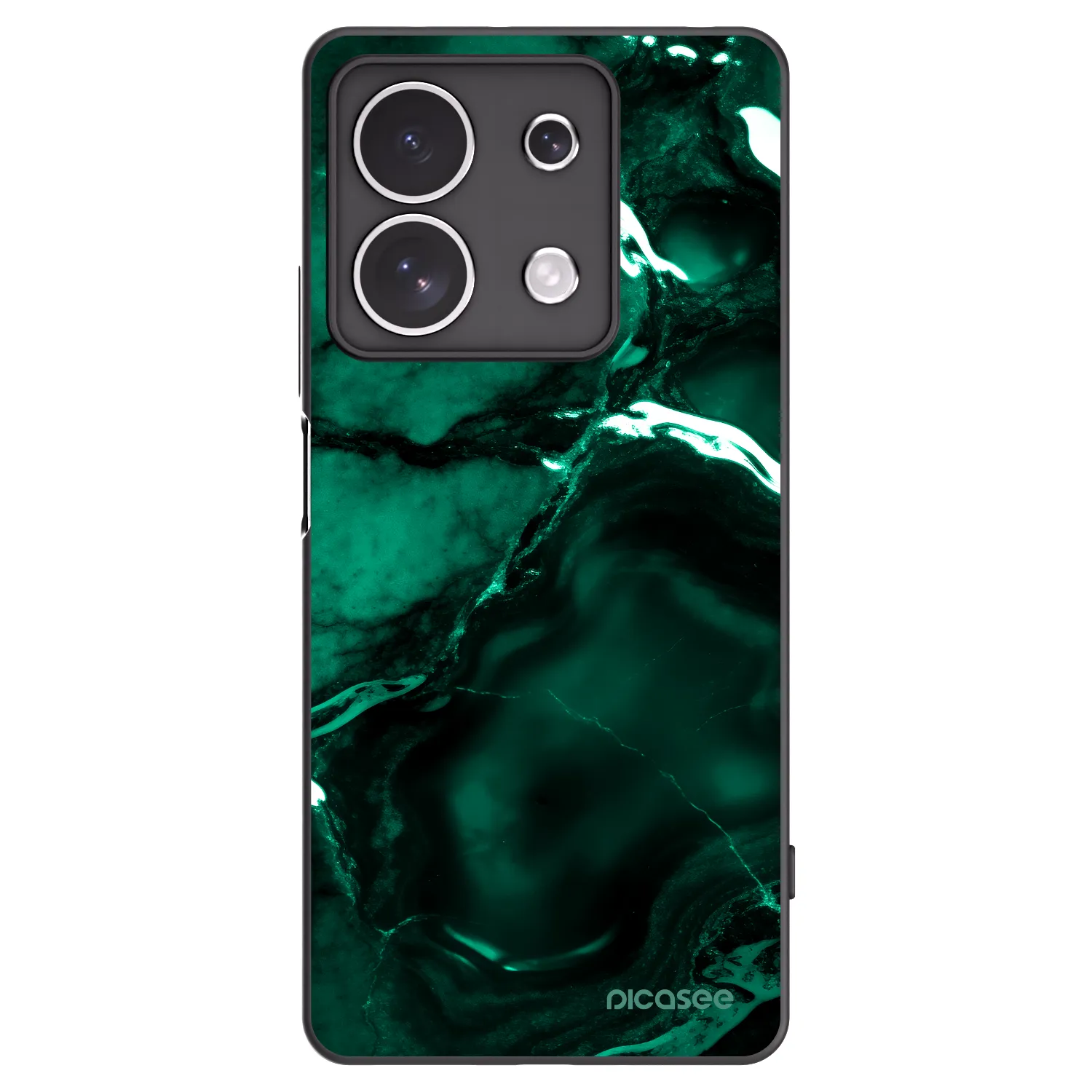 Picasee silikónový čierny obal pre Xiaomi Redmi Note 13 4G - Dark emerald