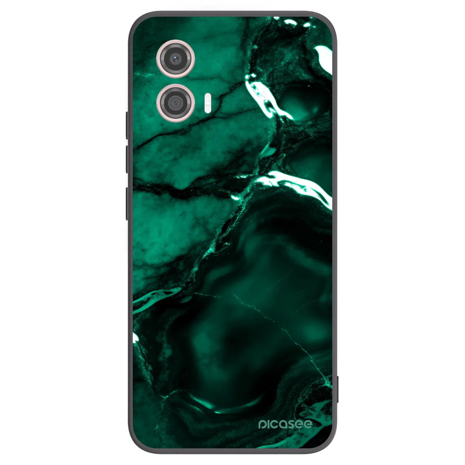 Picasee silikónový čierny obal pre Motorola Moto G53 5G - Dark emerald