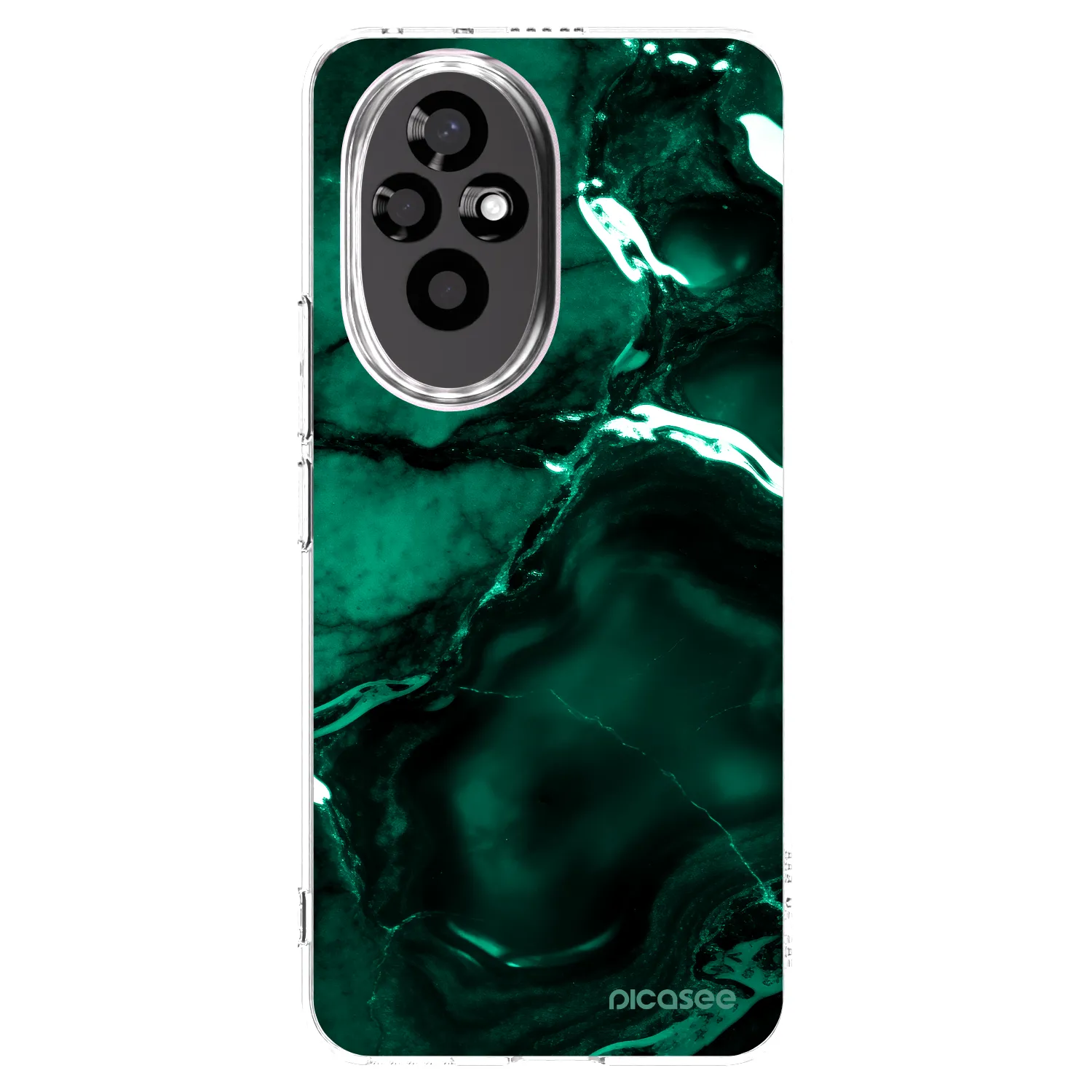 Picasee silikónový prehľadný obal pre Honor 200 5G - Dark emerald