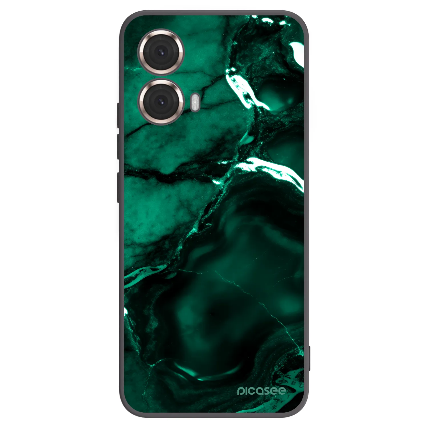 Picasee silikónový čierny obal pre Motorola Moto G85 - Dark emerald