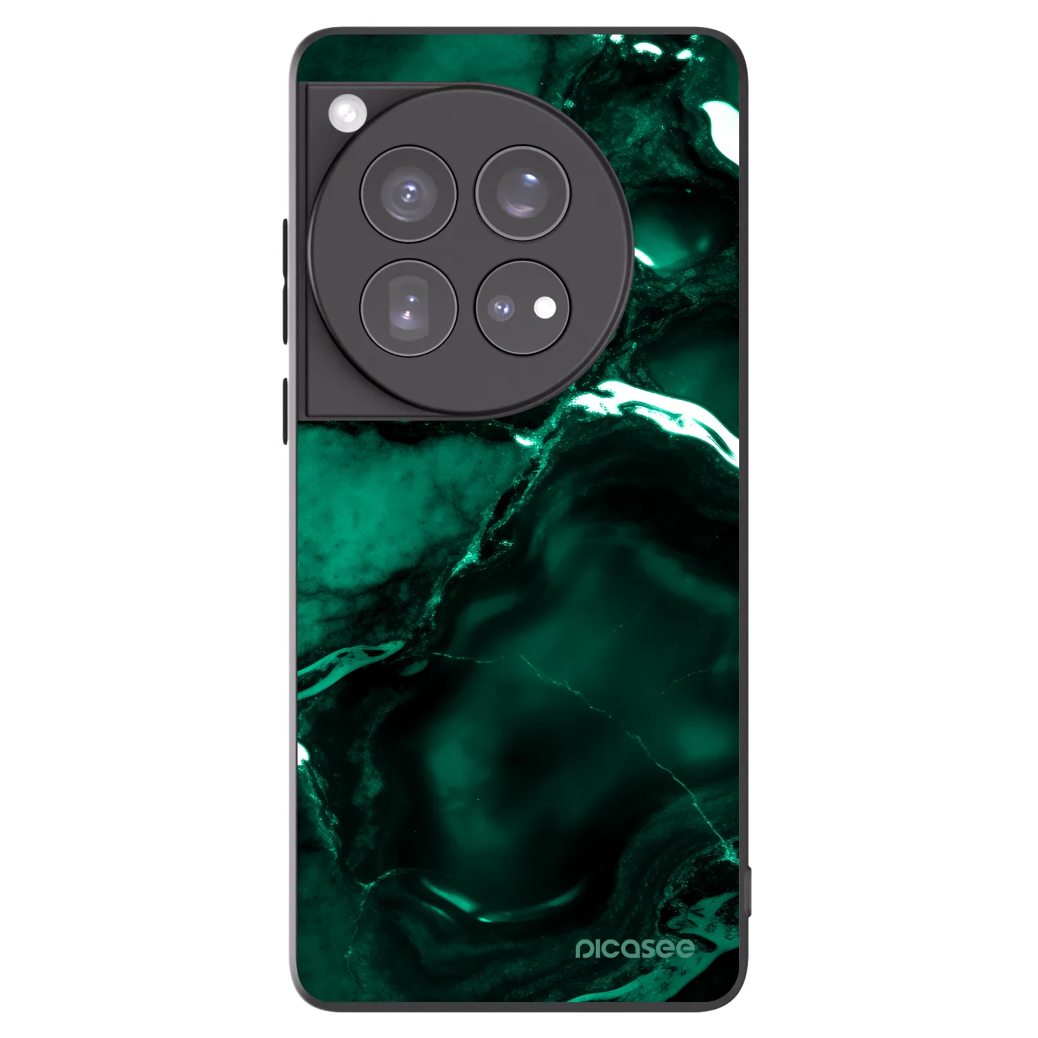 Picasee silikónový čierny obal pre OnePlus 12 5G - Dark emerald