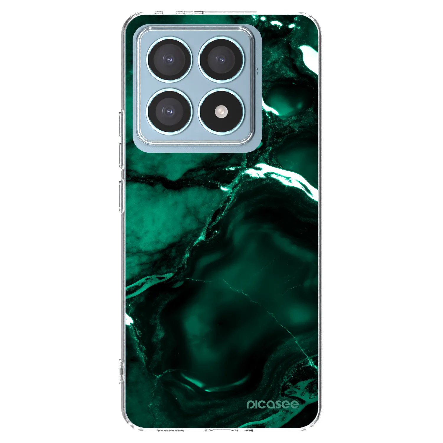 Picasee silikónový prehľadný obal pre Xiaomi 14T Pro - Dark emerald