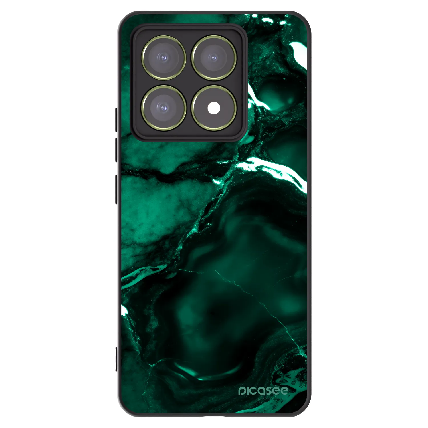 Picasee silikónový čierny obal pre Xiaomi 14T - Dark emerald