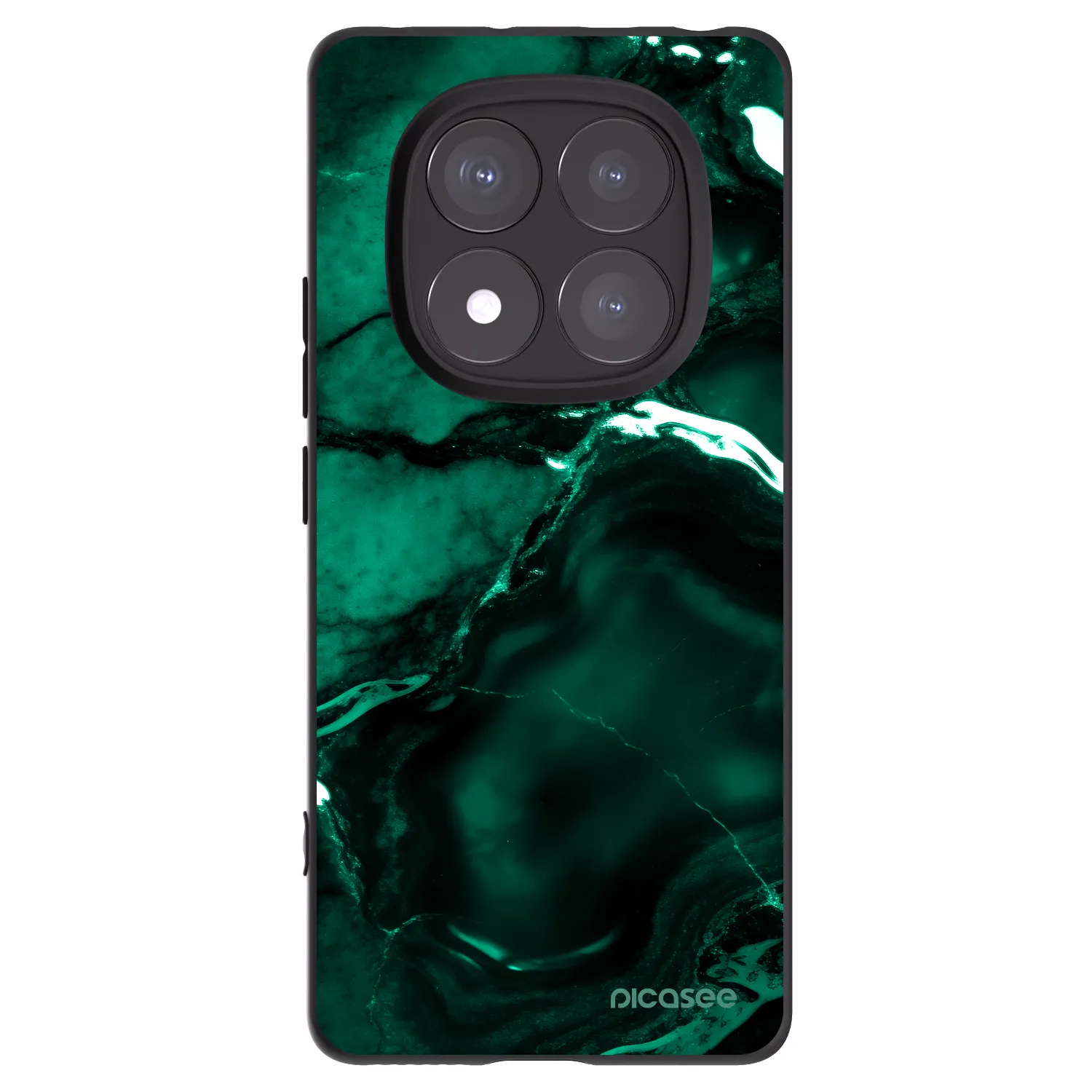 Picasee silikónový čierny obal pre Xiaomi Redmi Note 14 Pro+ 5G - Dark emerald