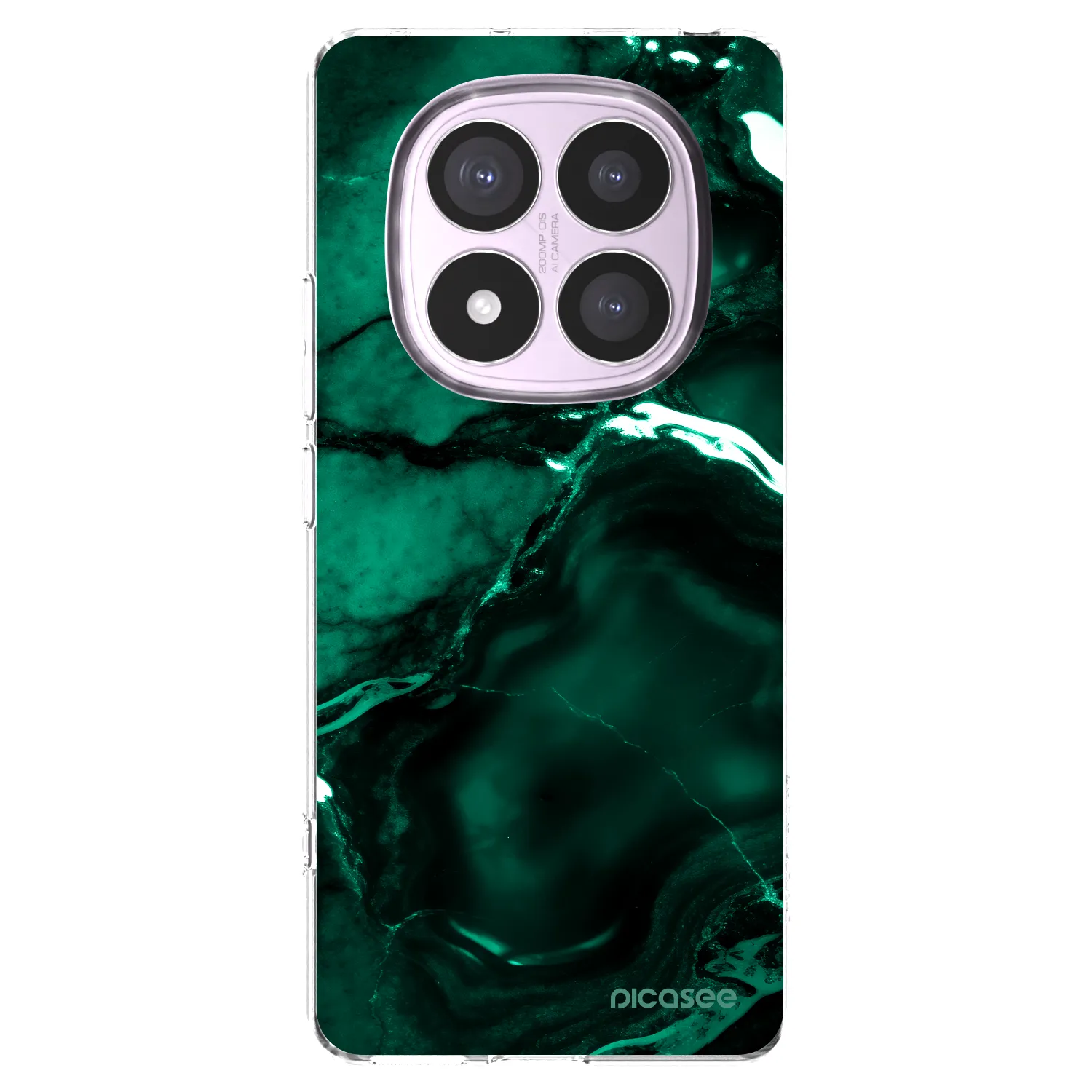 Picasee silikónový prehľadný obal pre Xiaomi Redmi Note 14 Pro 5G - Dark emerald