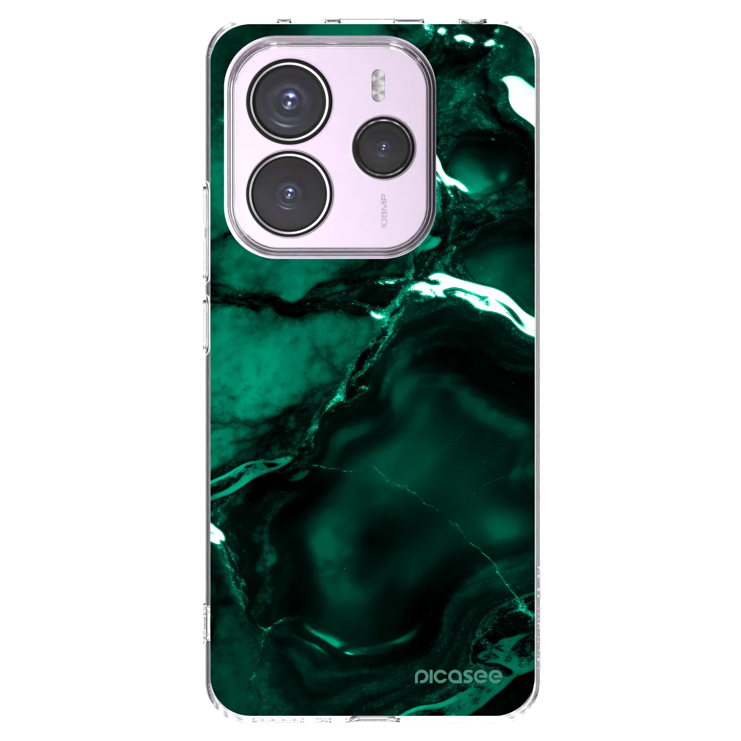 Picasee silikónový prehľadný obal pre Xiaomi Redmi Note 14 5G - Dark emerald