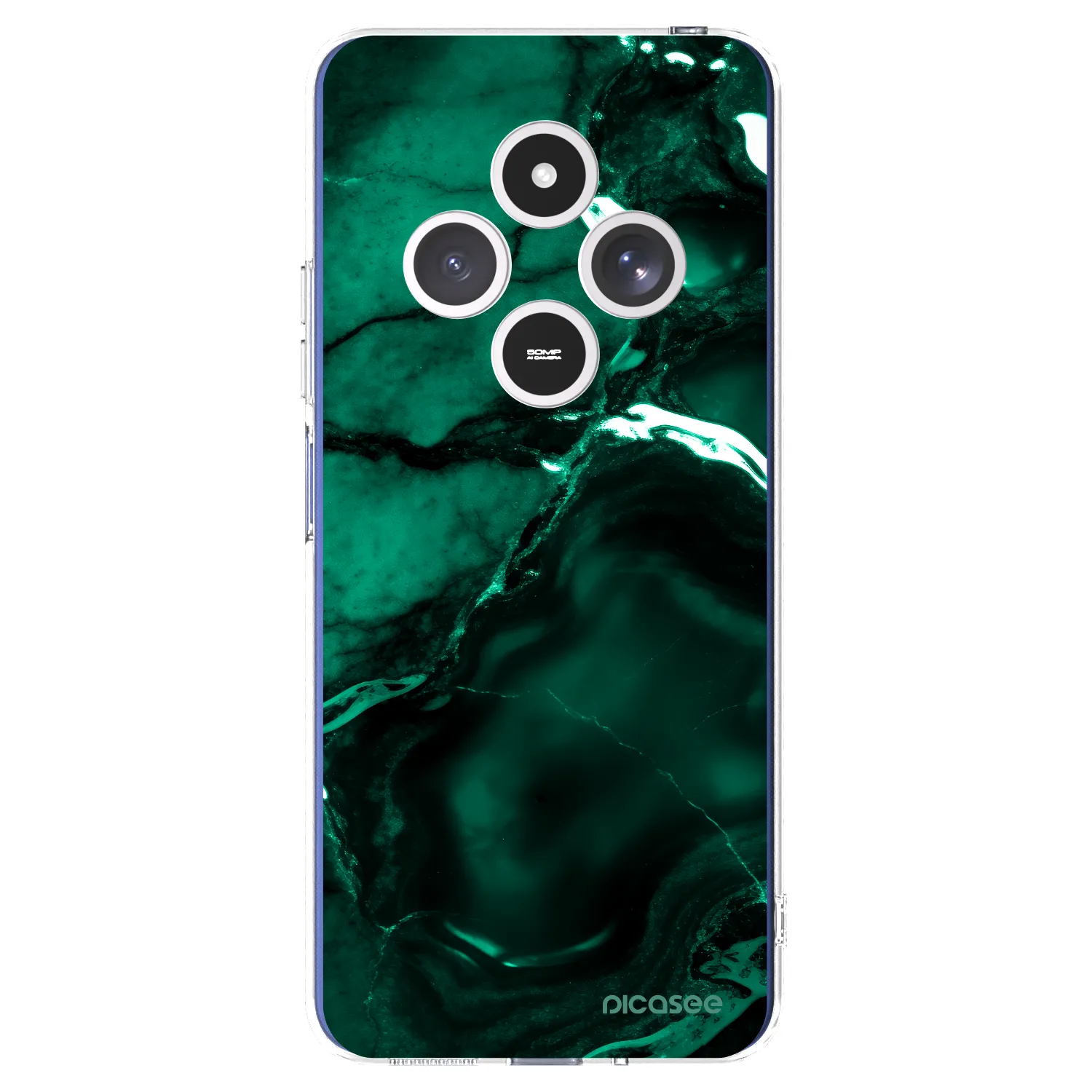 Picasee silikónový prehľadný obal pre Xiaomi Redmi 14C - Dark emerald