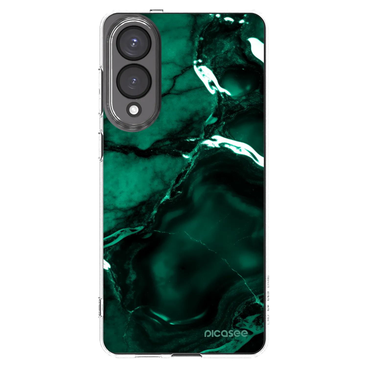 Picasee silikónový prehľadný obal pre Samsung Galaxy S25 Edge 5G - Dark emerald