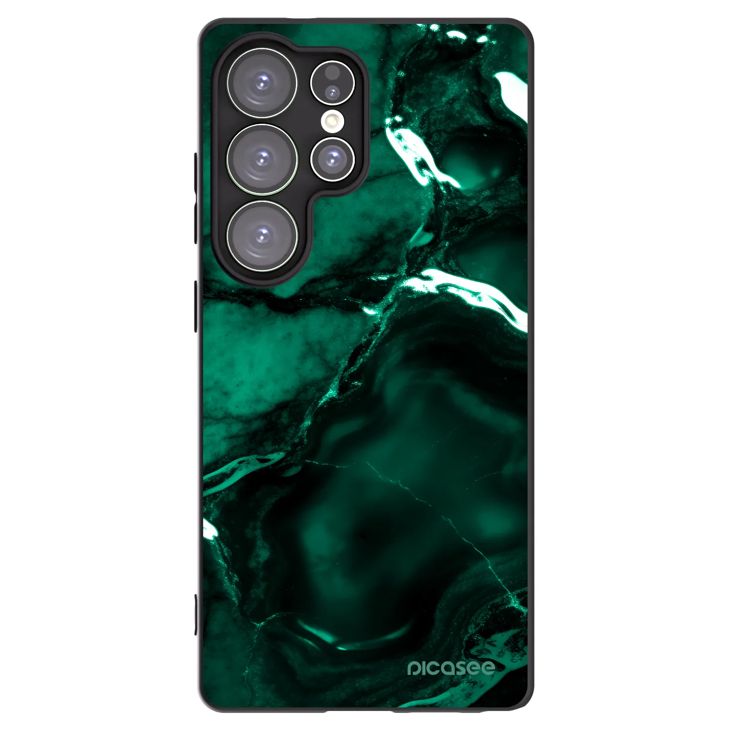 Picasee silikónový čierny obal pre Samsung Galaxy S25 Ultra 5G - Dark emerald