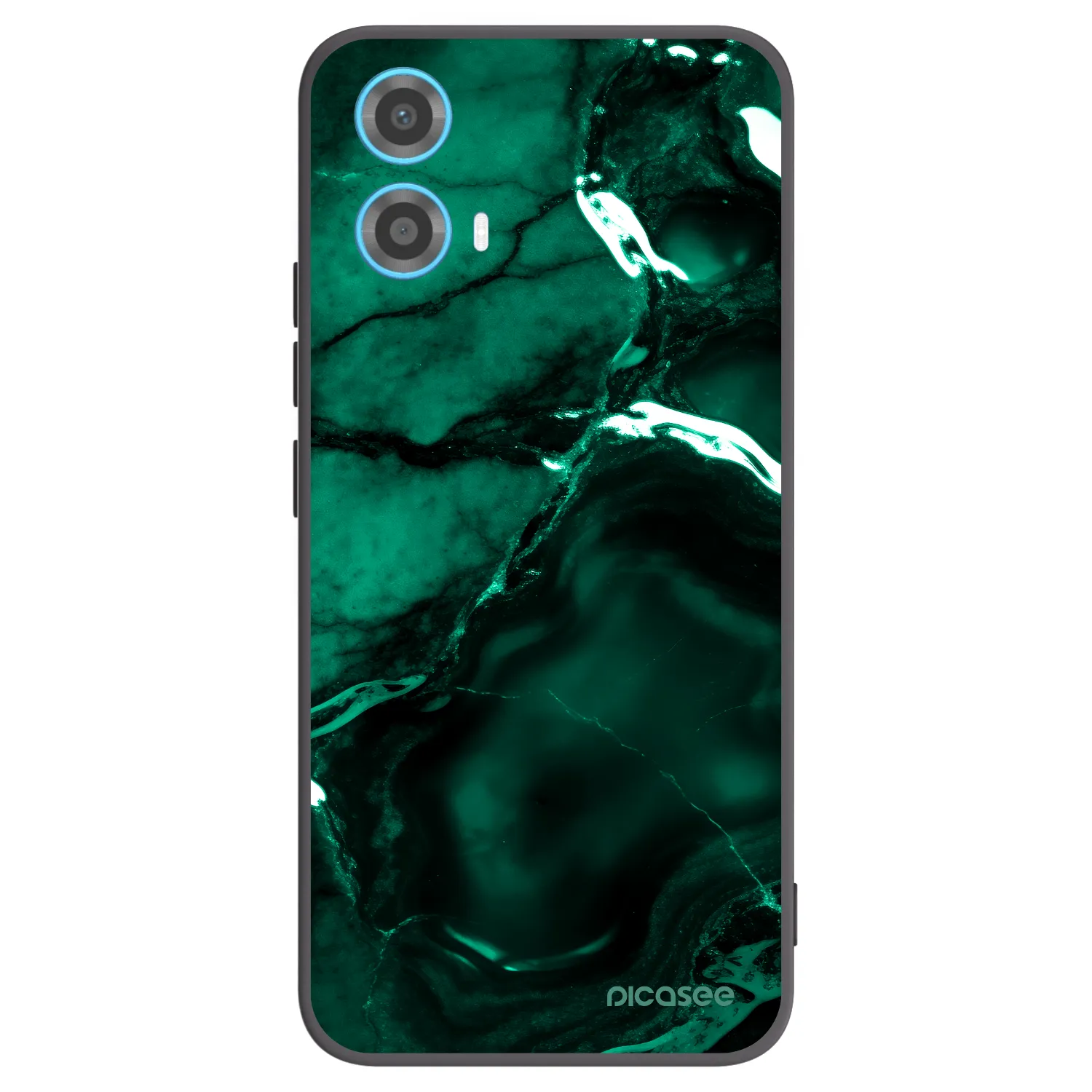 Picasee silikónový čierny obal pre Motorola Moto G34 5G - Dark emerald